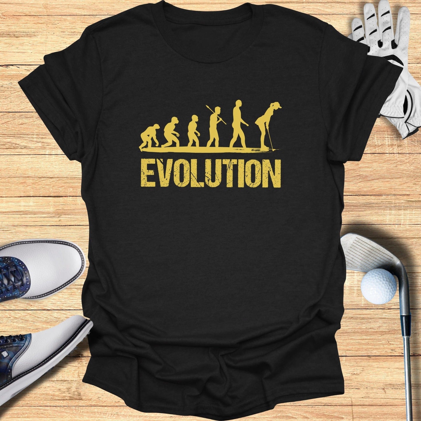 Evolution of Golf T-Shirt - Funny Golf T-Shirt by SwingEpic