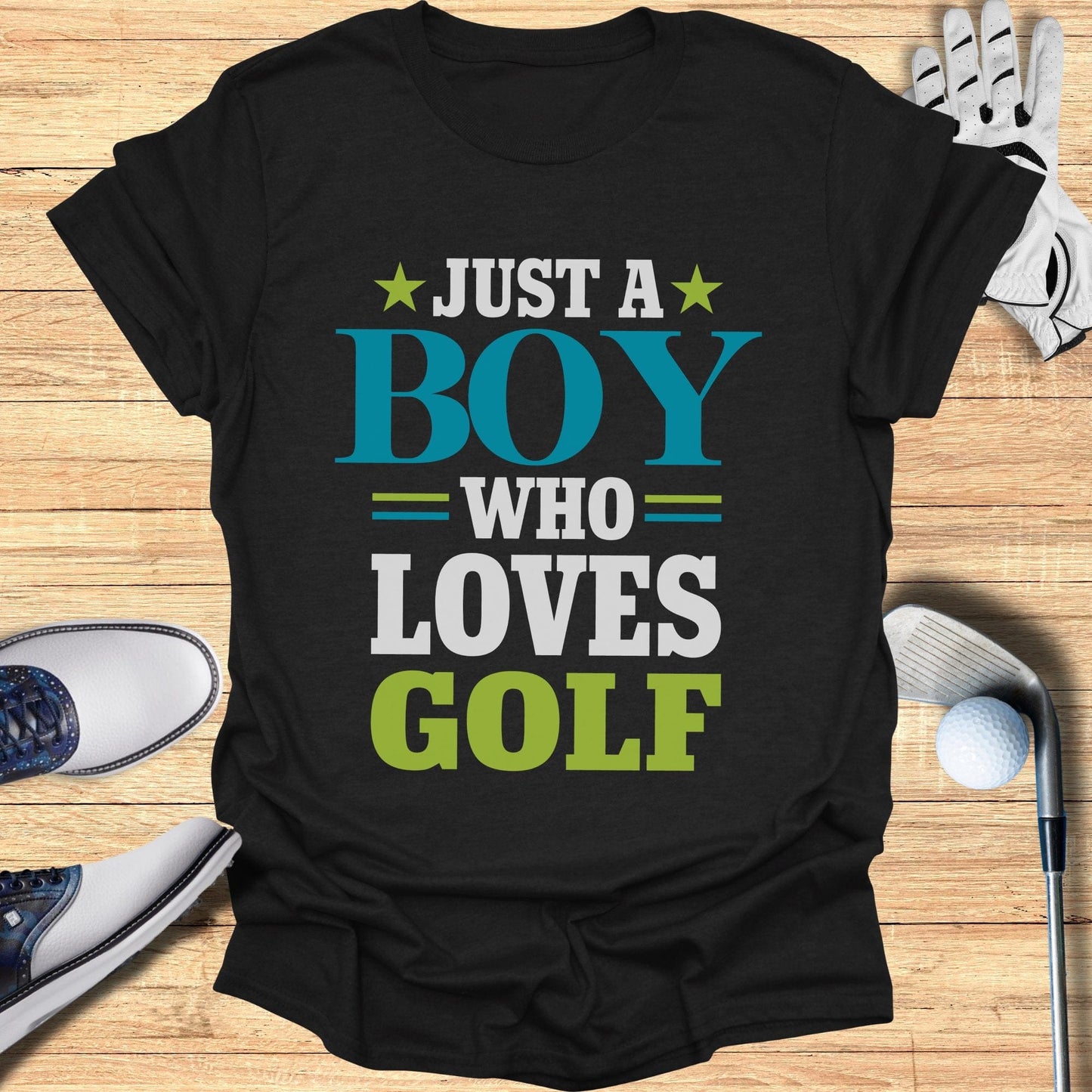 Just a Boy Who Loves Golf T-Shirt - Funny Golf Tee by Swing Epic