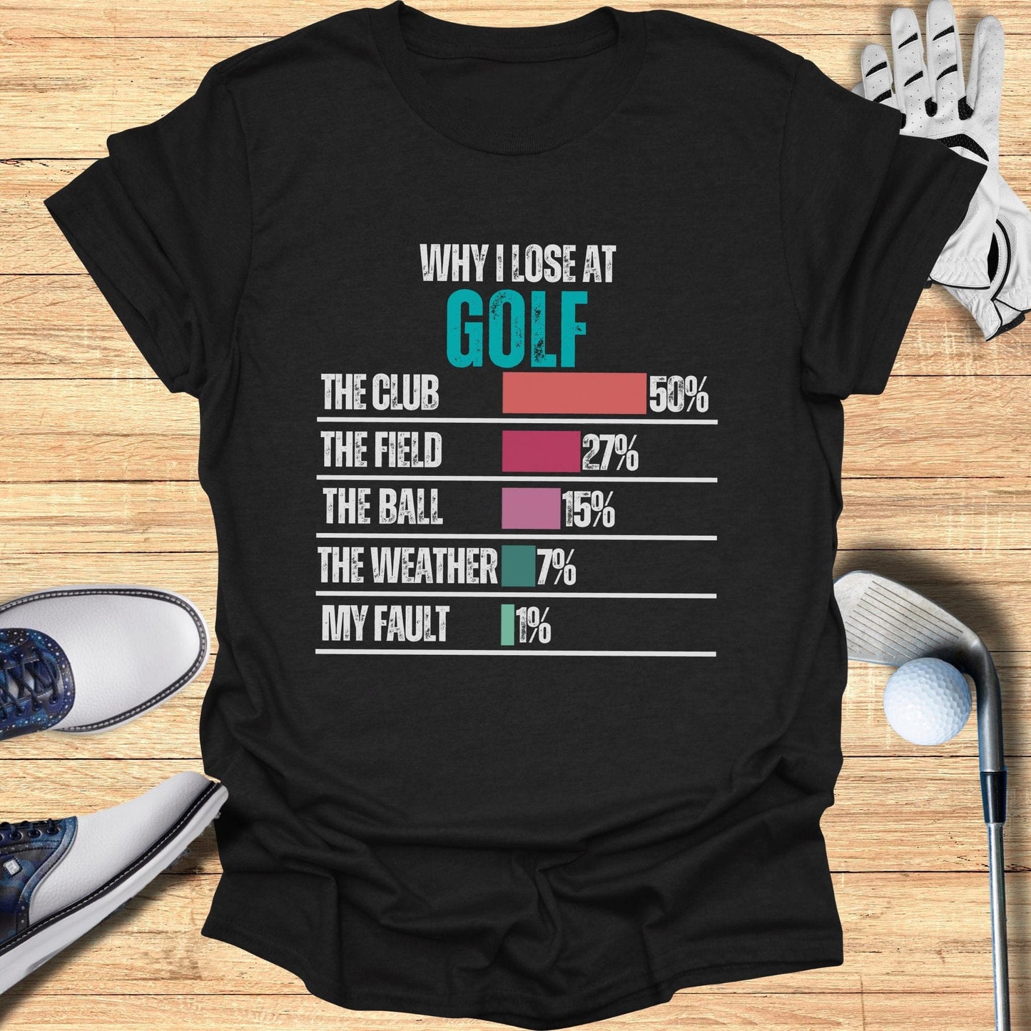 Why I Lose At Golf T-Shirt - Funny Golf Tee by Swing Epic