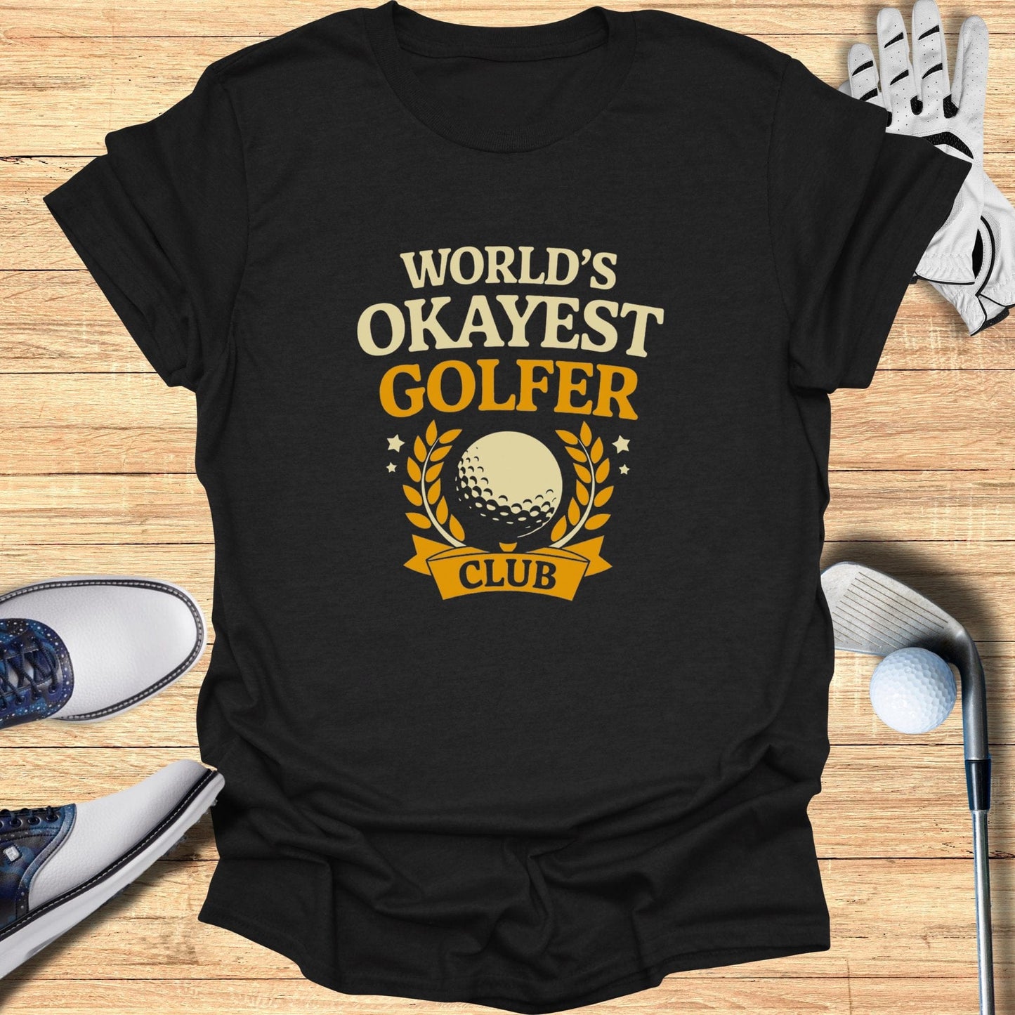 World's Okayest Golfer Club T-Shirt - Funny Golf Tee by Swing Epic