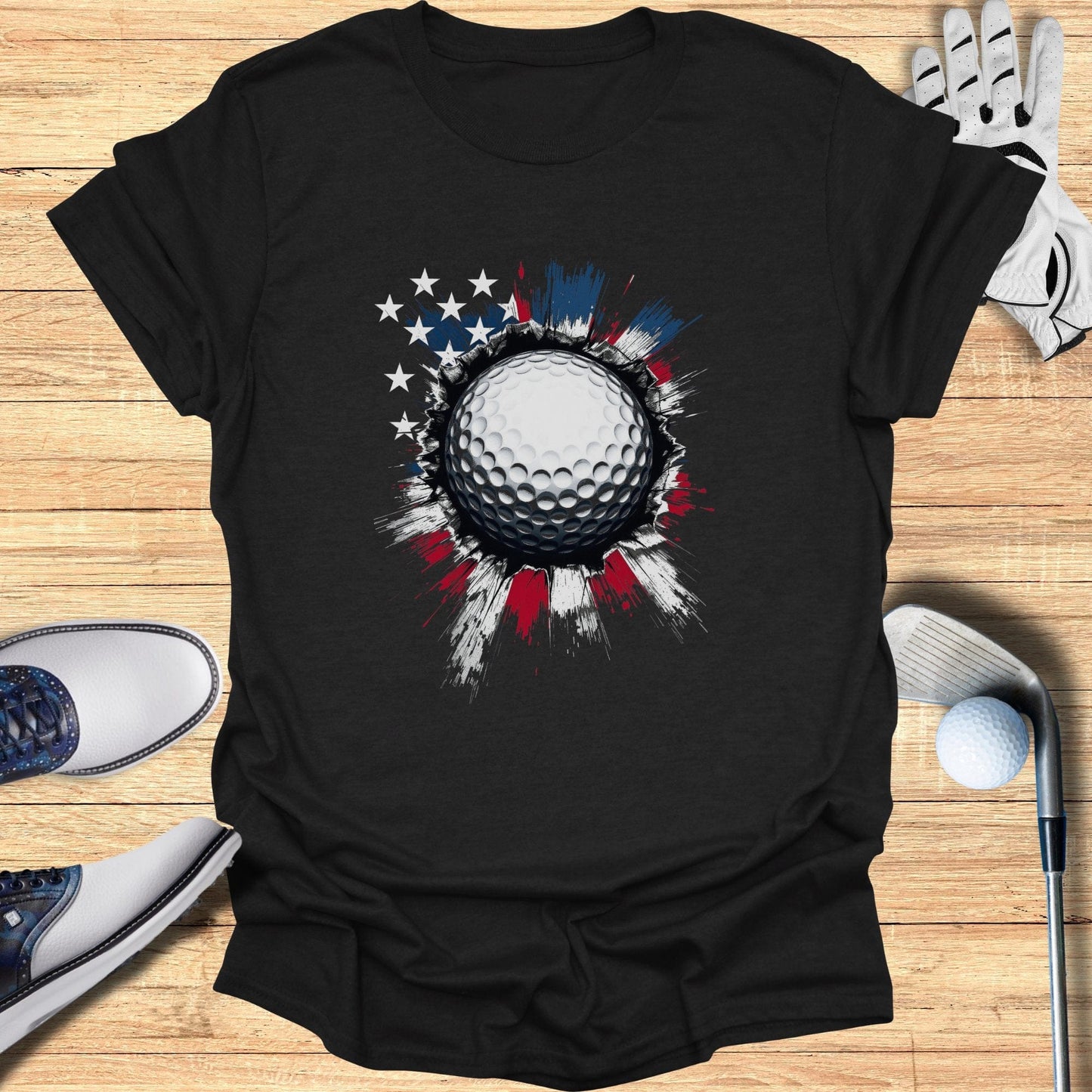 Stars, Stripes & Shanks T-Shirt - Funny Golf Tee by Swing Epic