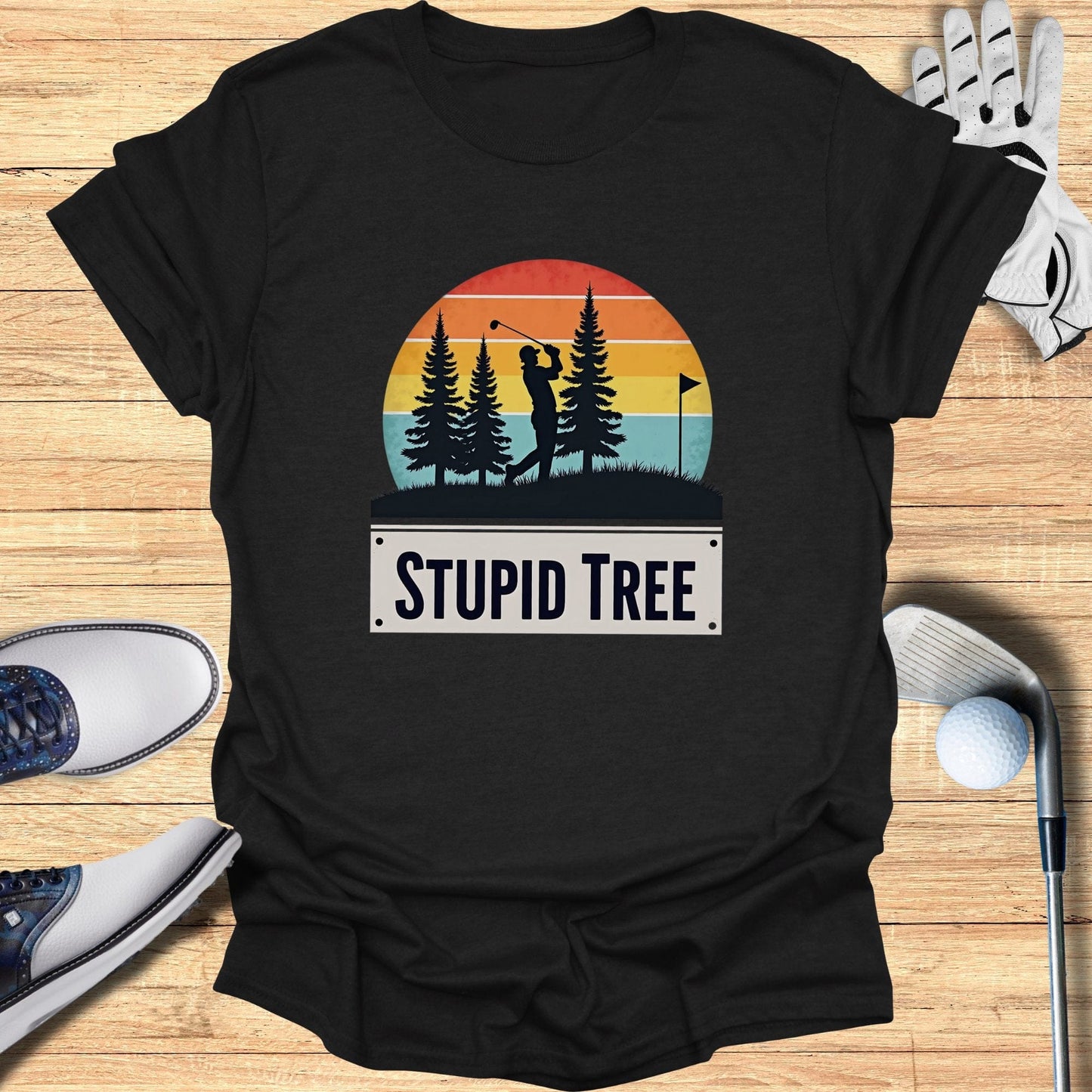 Stupid Tree Golf Humor T-Shirt - Funny Golf Tee by Swing Epic