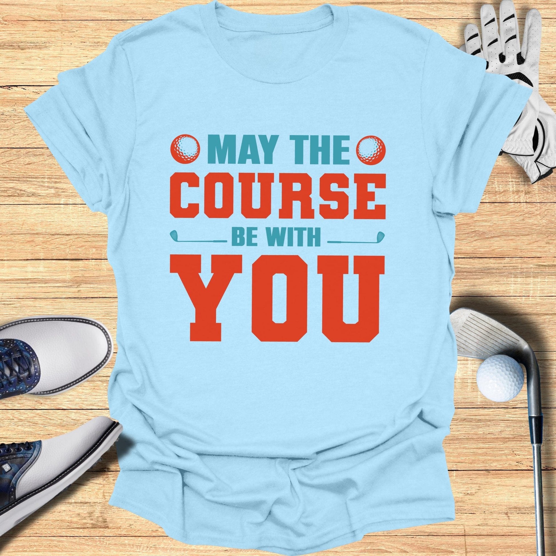 May the Course Be With You T-Shirt - Funny Golf T-Shirt by SwingEpic