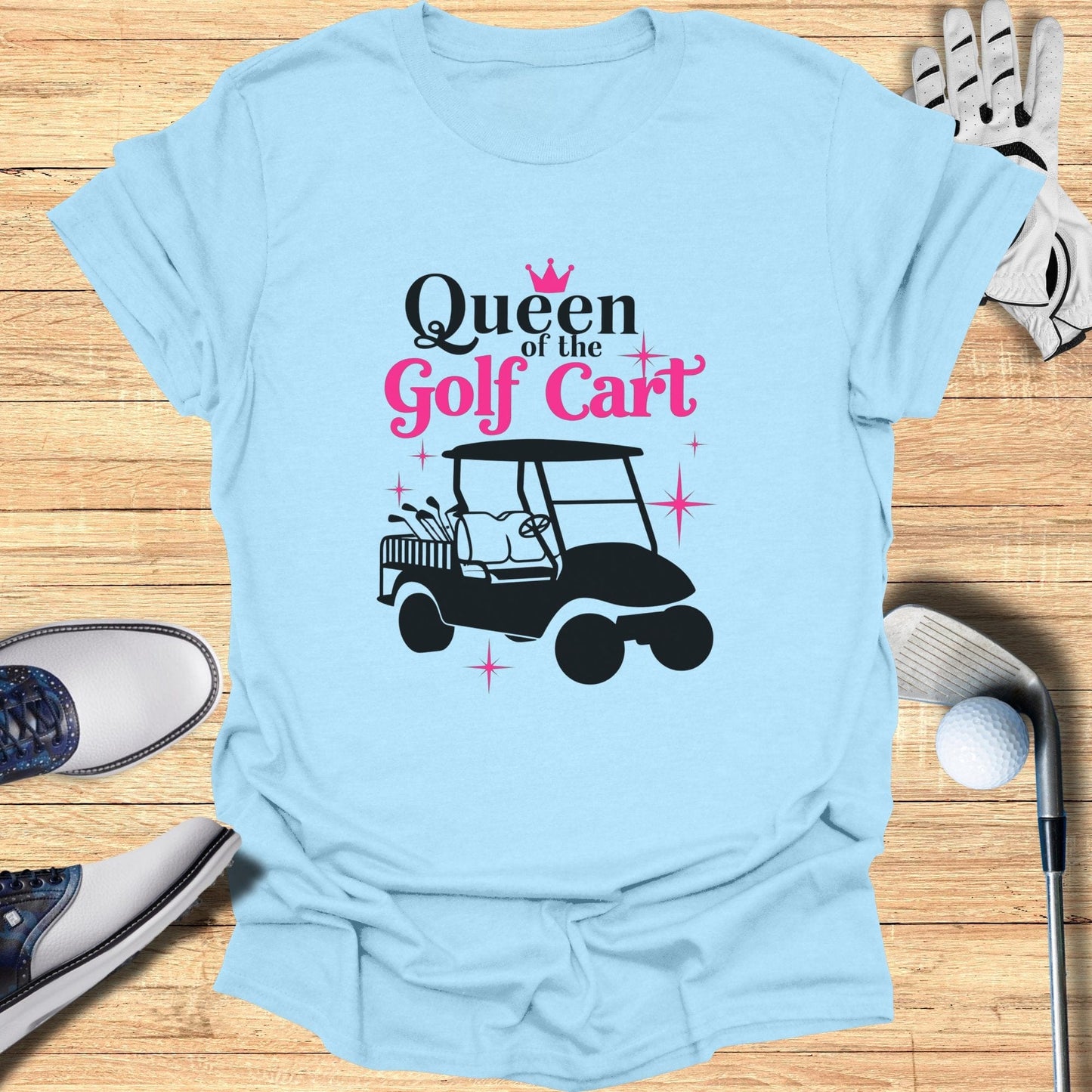 Queen of the Golf Cart T-Shirt - Funny Golf Tee by Swing Epic