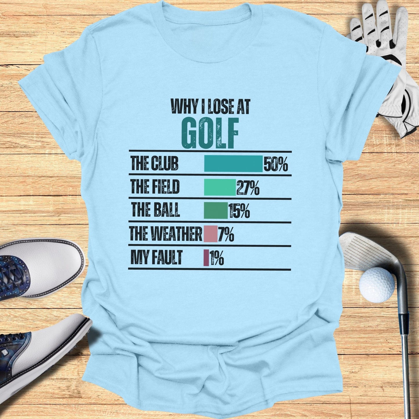 Why I Lose At Golf T-Shirt - Funny Golf Tee by Swing Epic