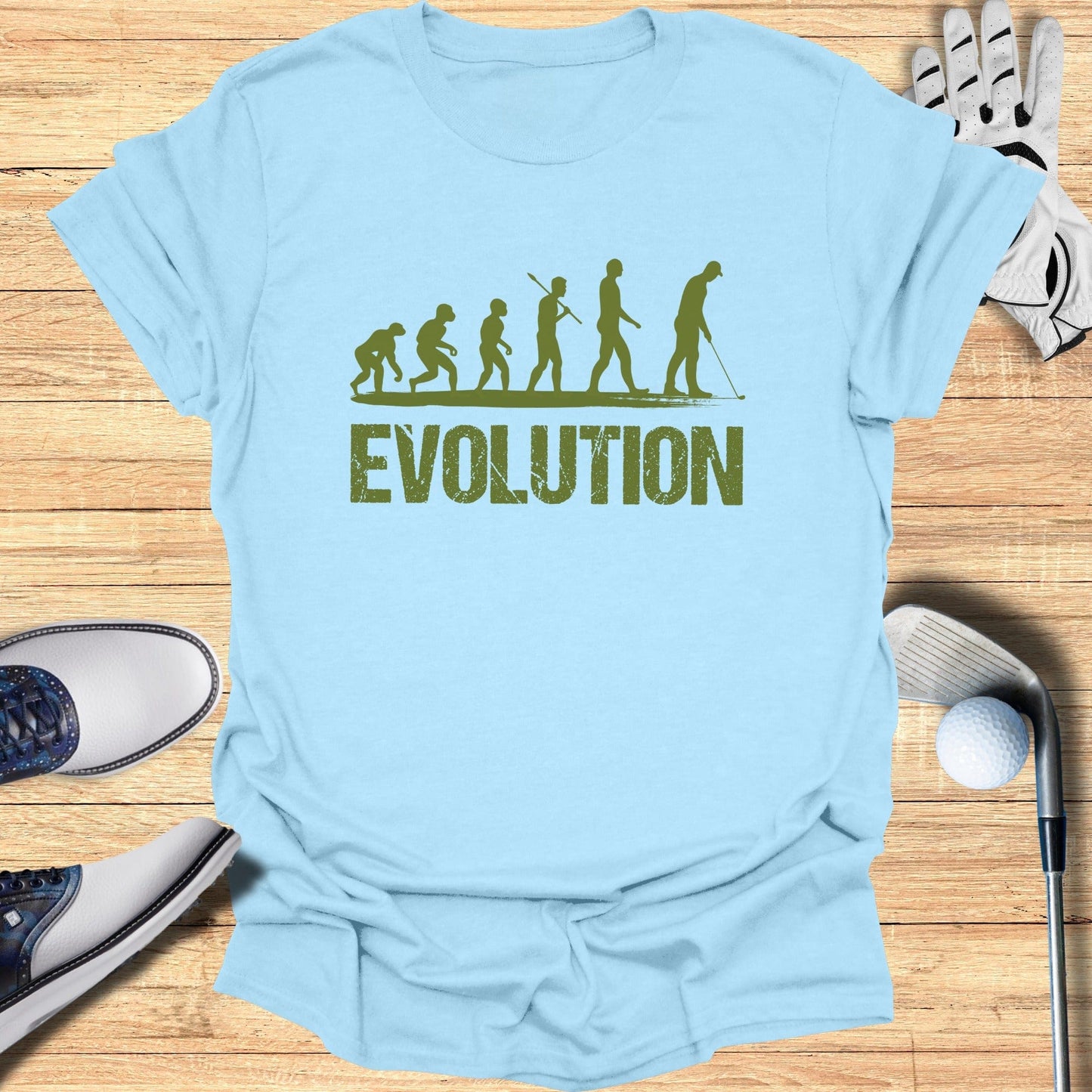 Evolution of Golf T-Shirt - Funny Golf T-Shirt by SwingEpic