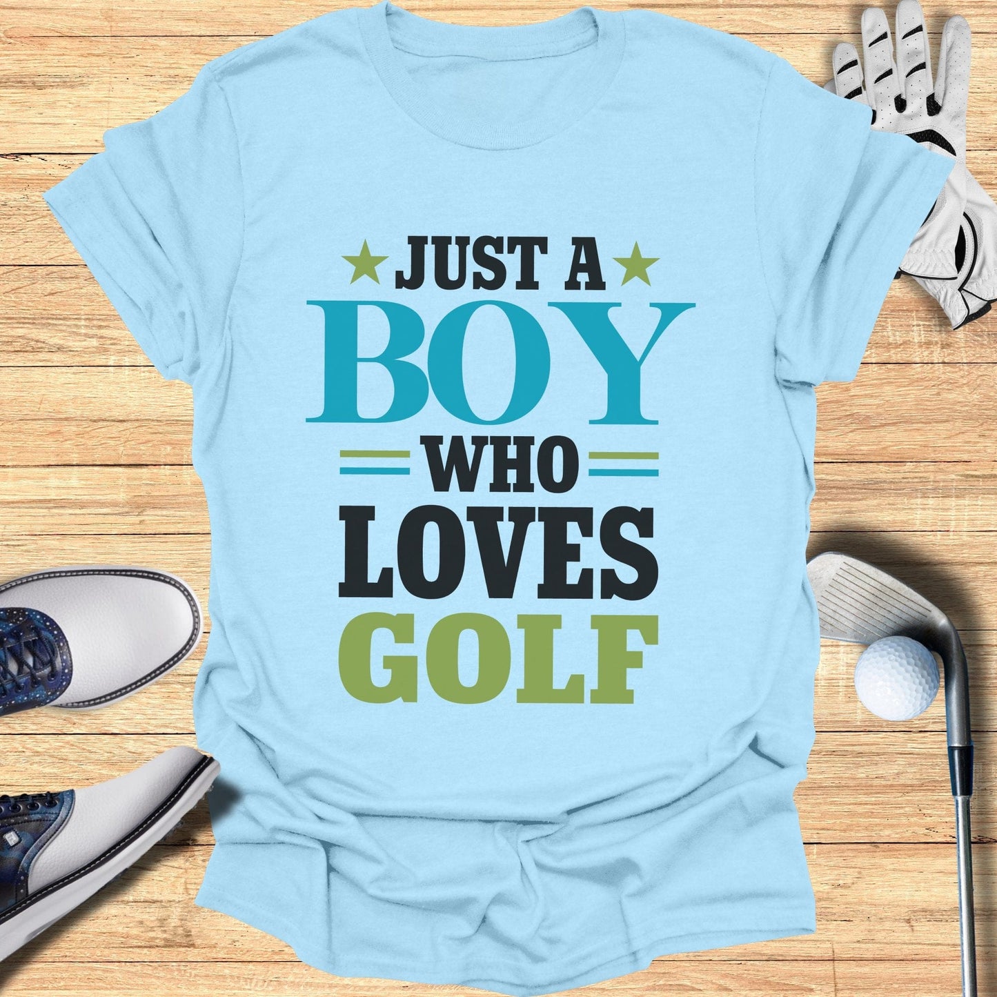 Just a Boy Who Loves Golf T-Shirt - Funny Golf Tee by Swing Epic