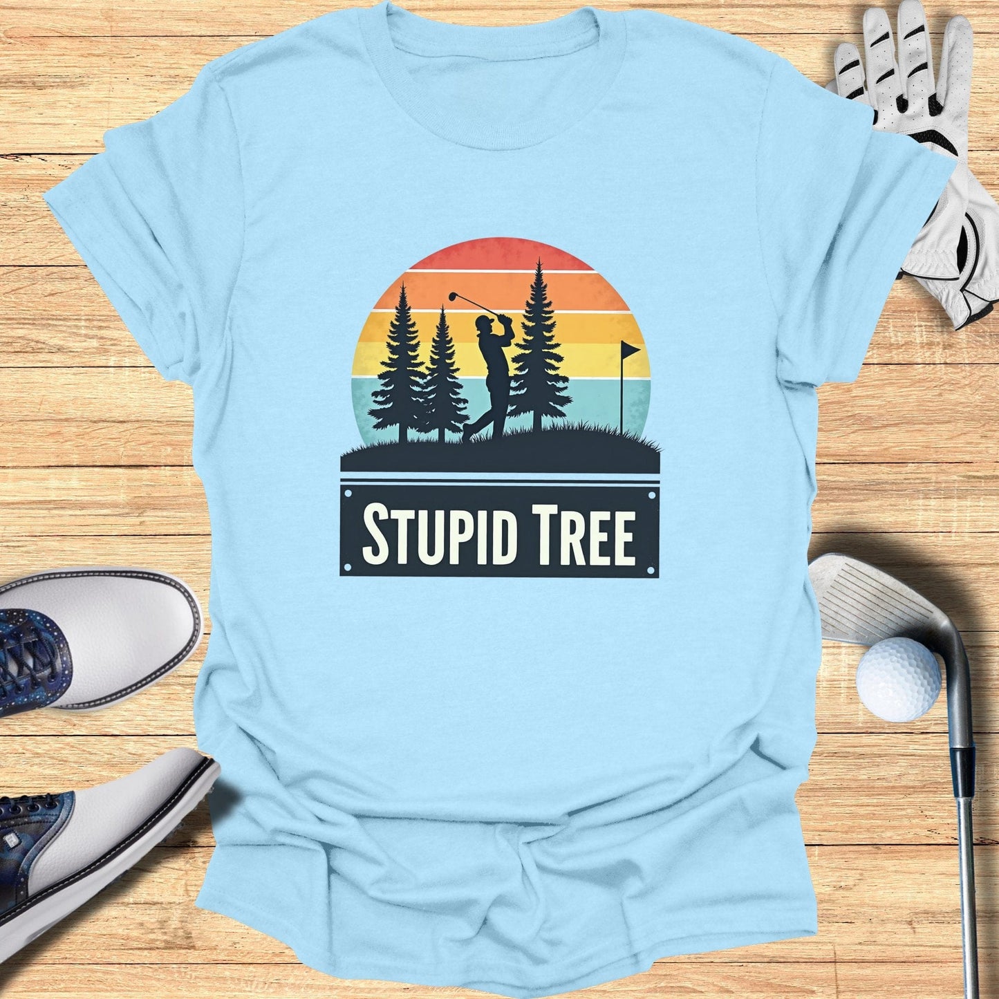 Stupid Tree Golf Humor T-Shirt - Funny Golf Tee by Swing Epic