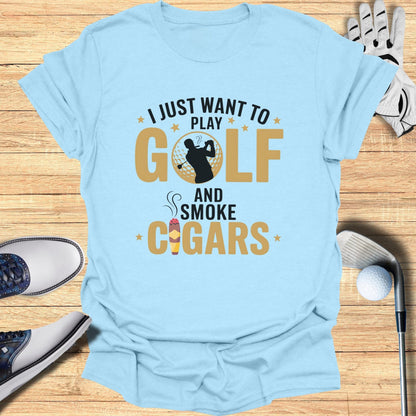 Golf And Cigars T-Shirt - Funny Golf Tee by Swing Epic