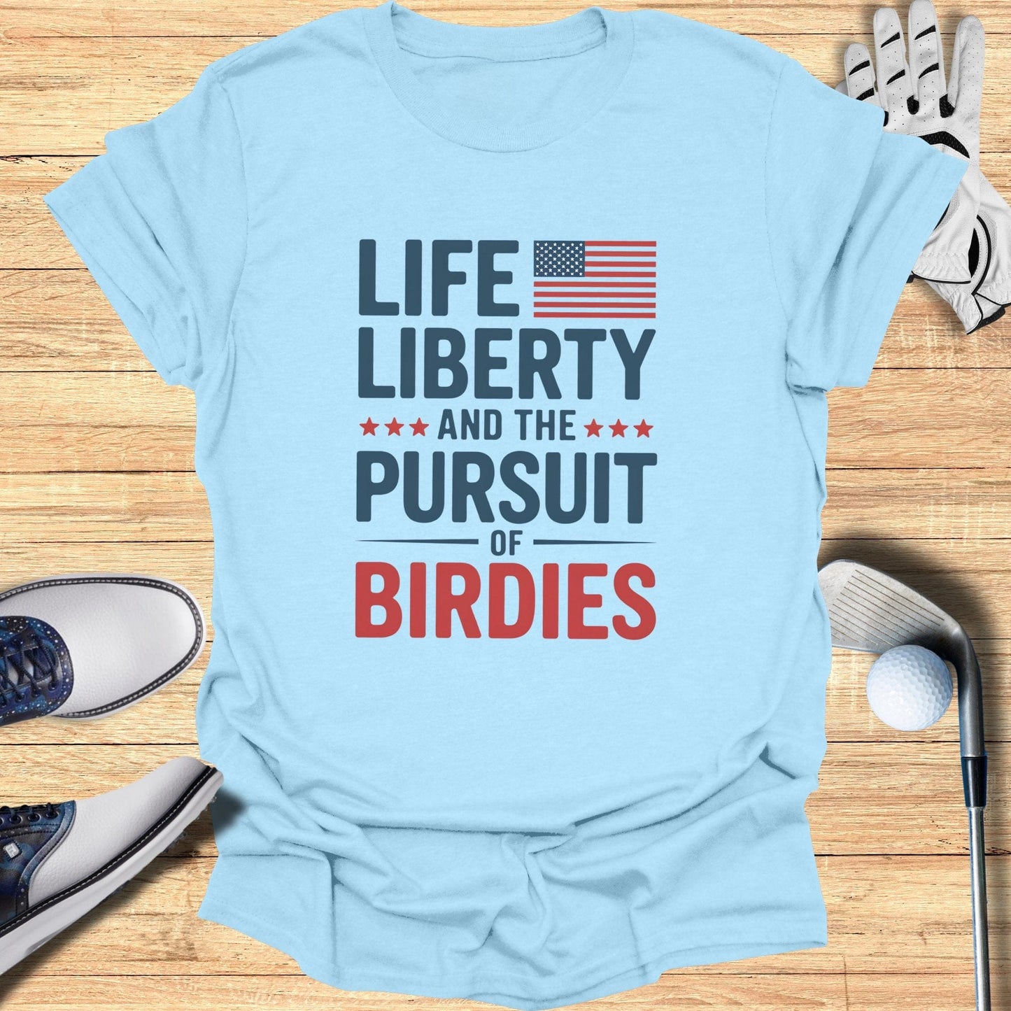 The Pursuit of Birdies T-Shirt - Funny Golf Tee by Swing Epic