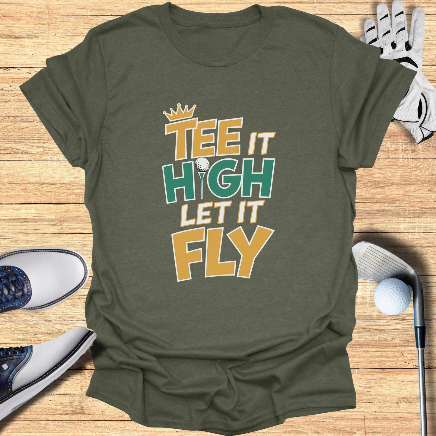 Tee It High Let It Fly T-Shirt - Funny Golf Tee by Swing Epic