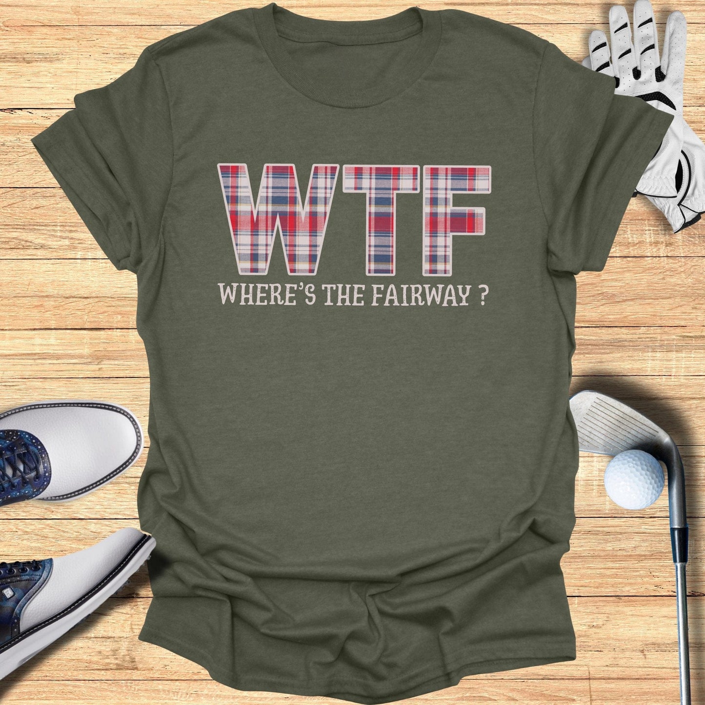 WTF: Where’s The Fairway? T-Shirt - Funny Golf Tee by Swing Epic
