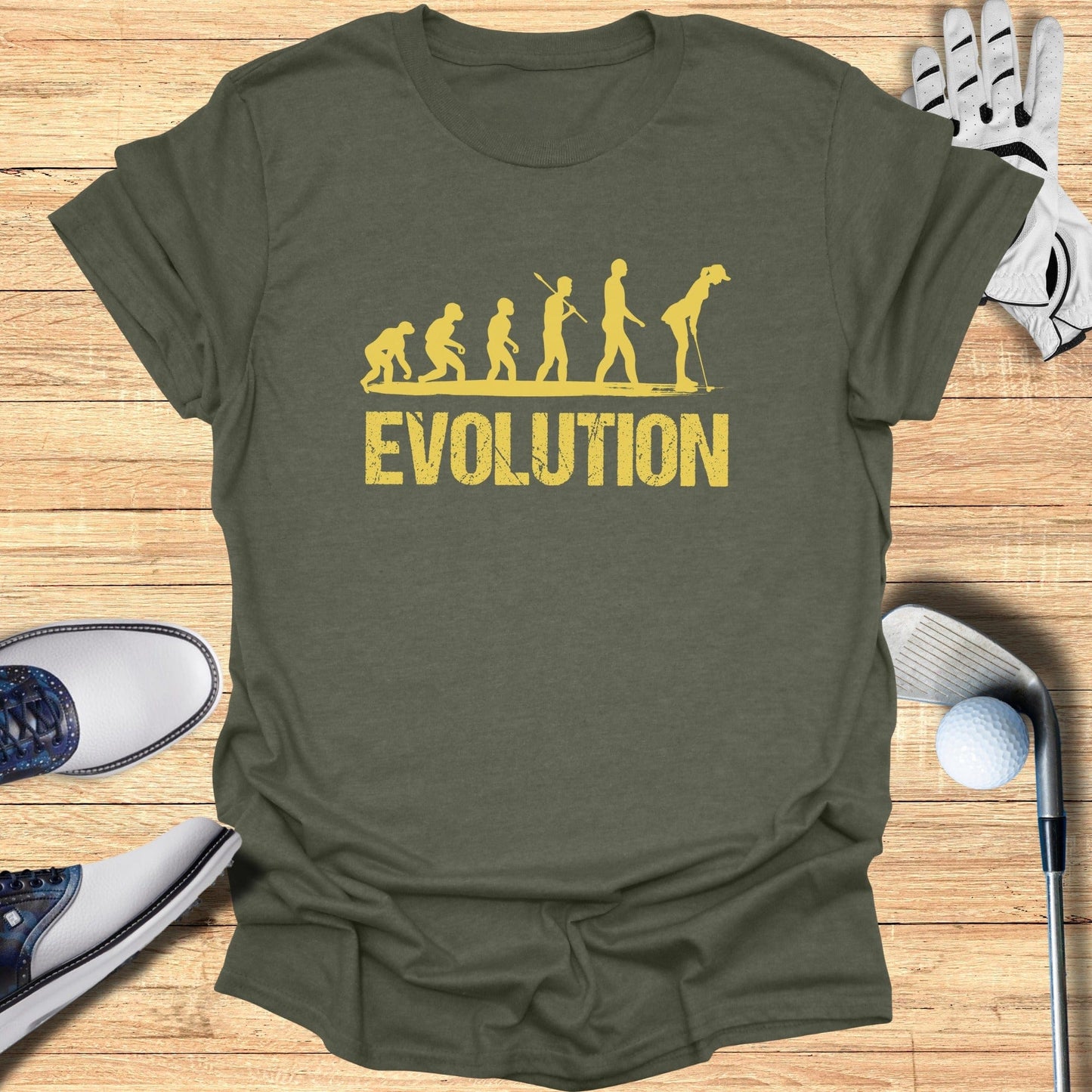 Evolution of Golf T-Shirt - Funny Golf T-Shirt by SwingEpic