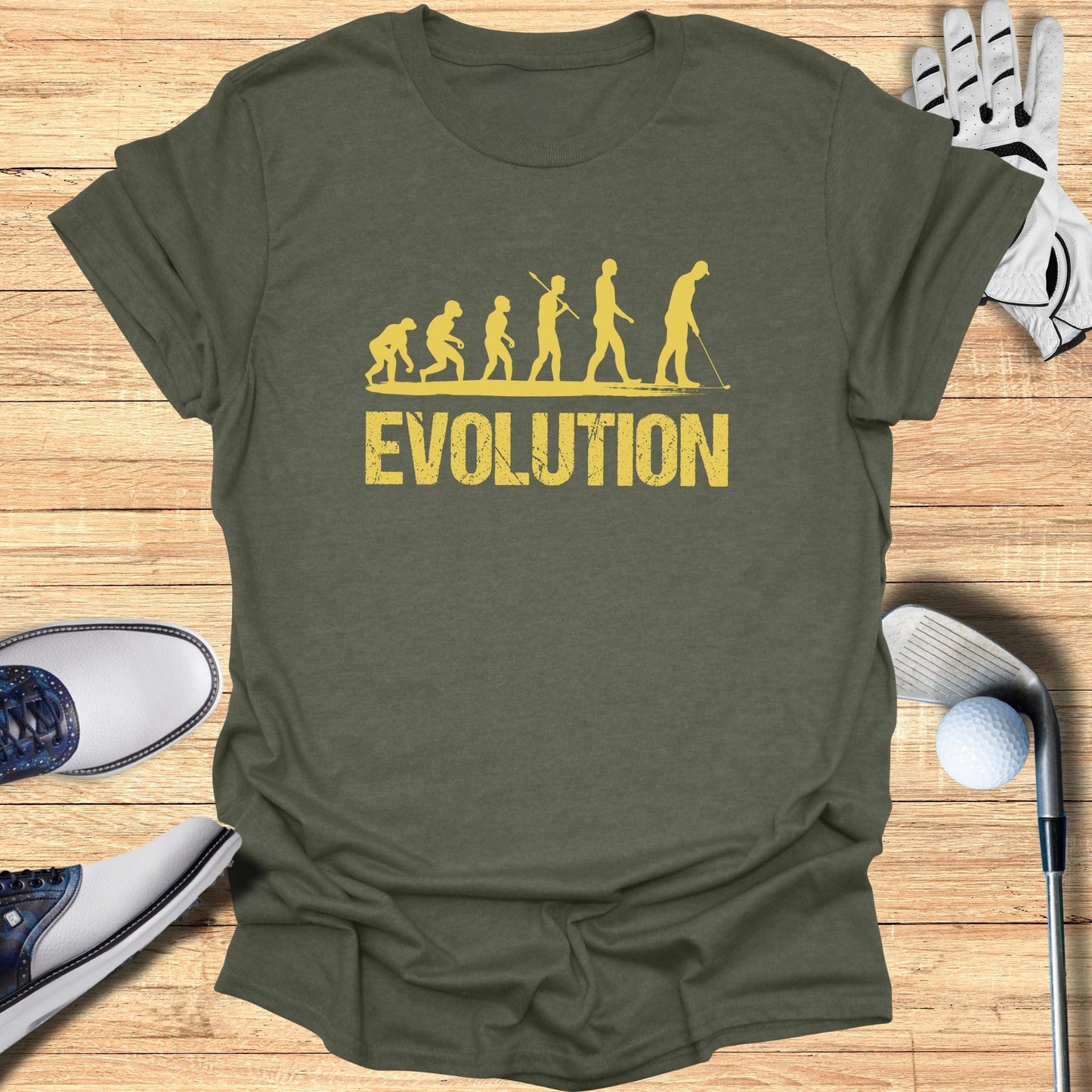Evolution of Golf T-Shirt - Funny Golf T-Shirt by SwingEpic