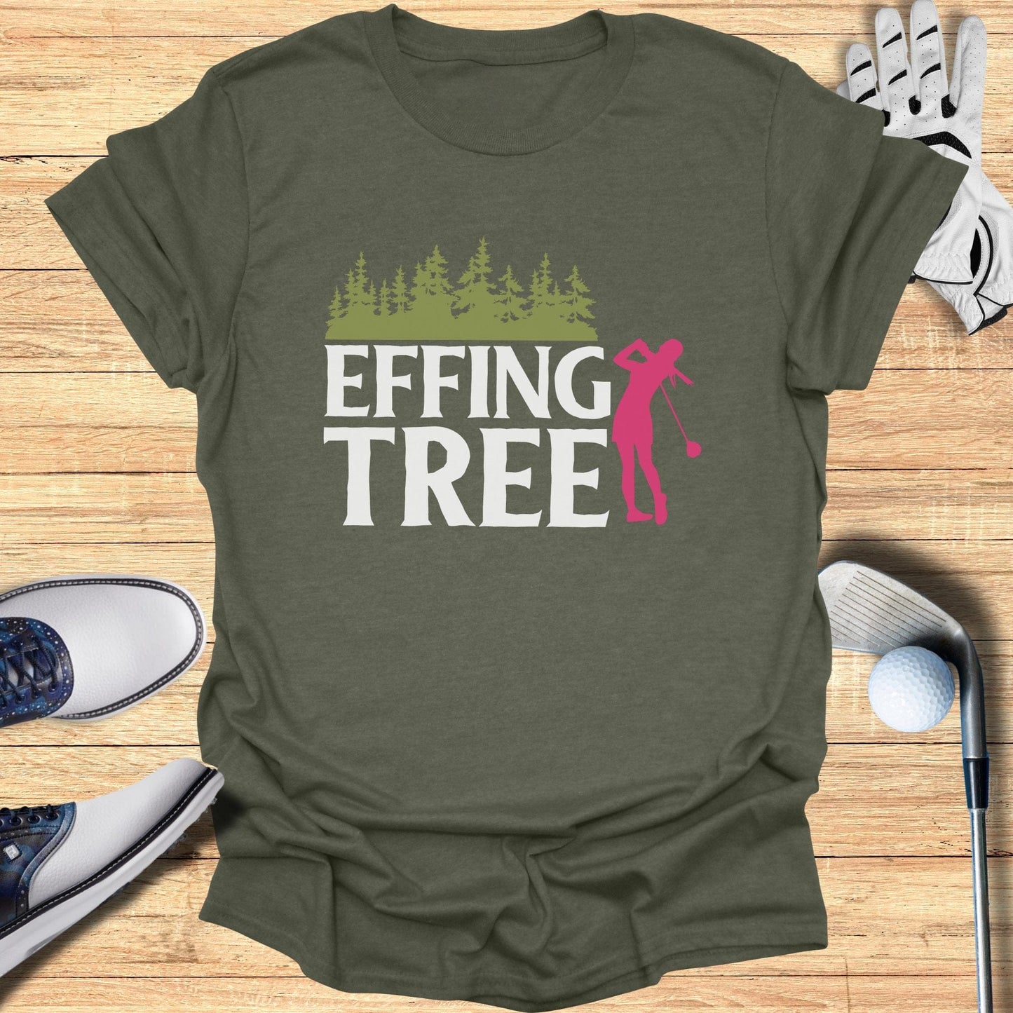Effing Tree T-Shirt - Funny Golf T-Shirt by SwingEpic