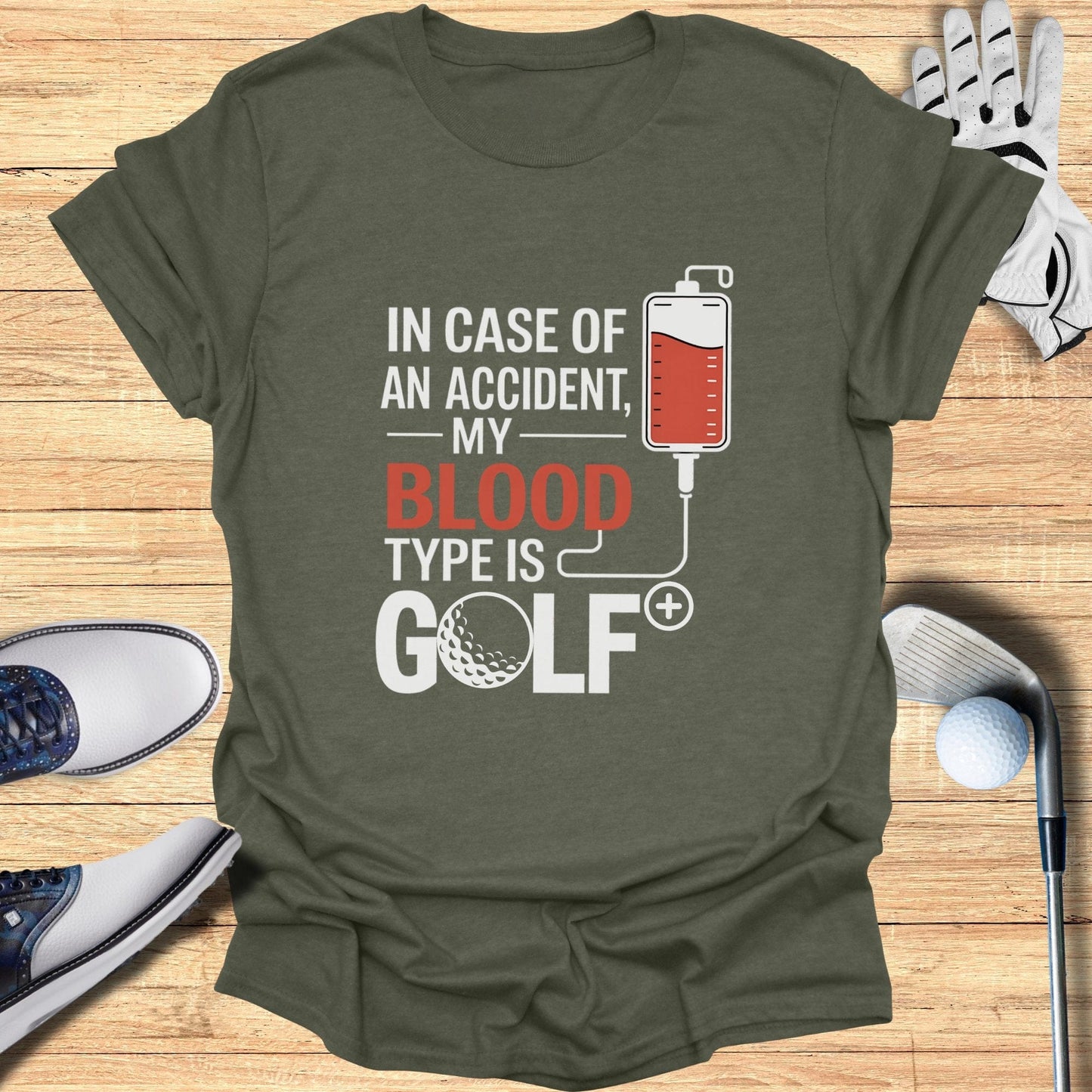 In Case Of An Accident T-Shirt - Funny Golf Tee by Swing Epic
