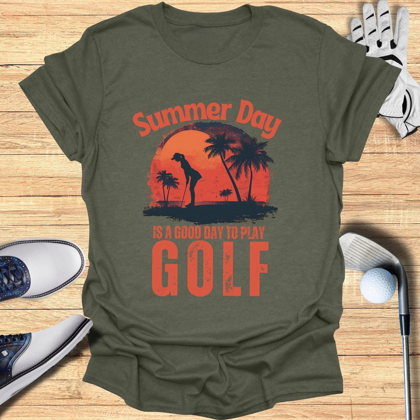 Summer Day Is A Good Day T-Shirt - Funny Golf Tee by Swing Epic
