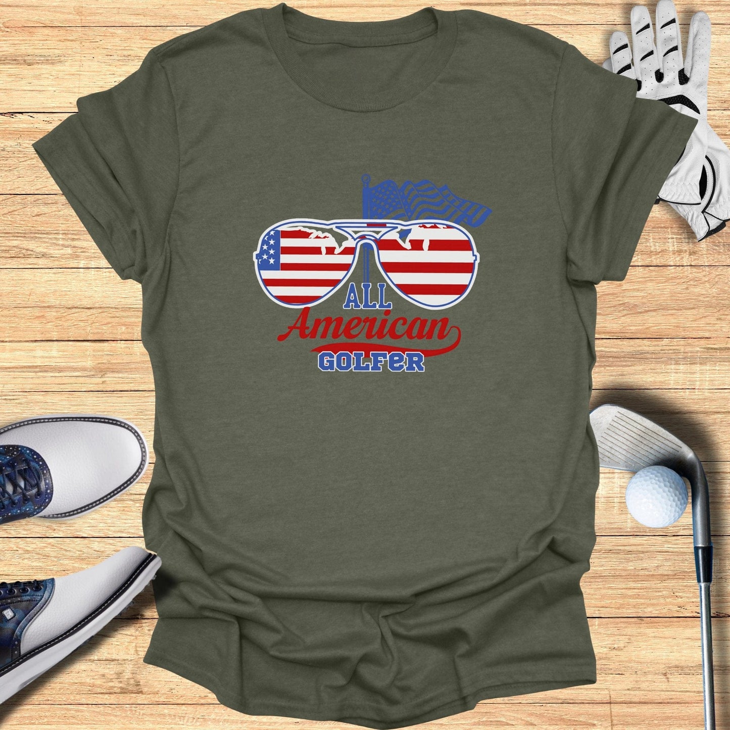 All American Golfer T-Shirt - Funny Golf Tee by Swing Epic