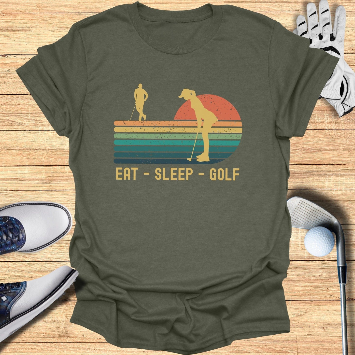 Eat Sleep Golf T-Shirt - Funny Golf T-Shirt by SwingEpic