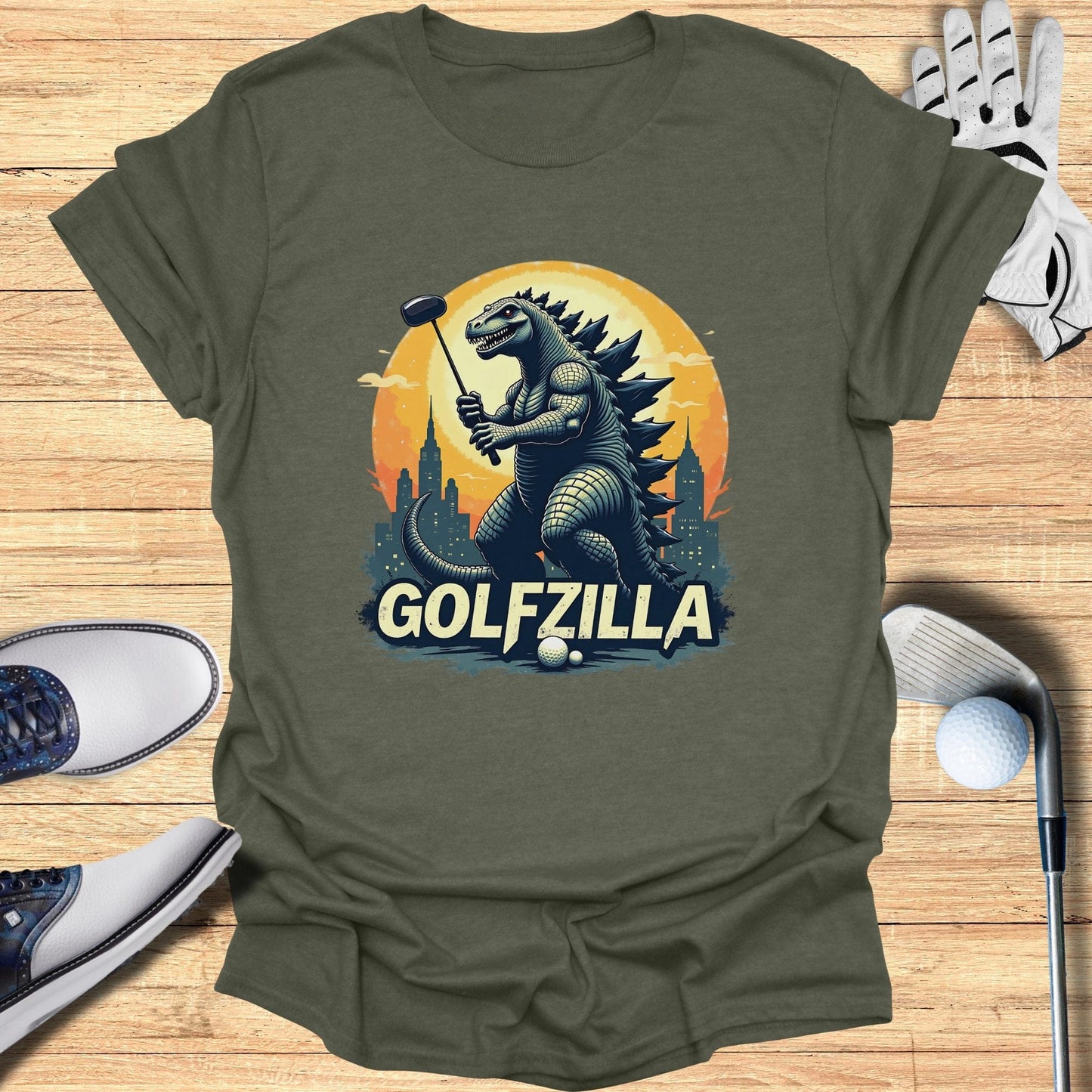Golfzilla T-Shirt - Funny Golf Tee by Swing Epic