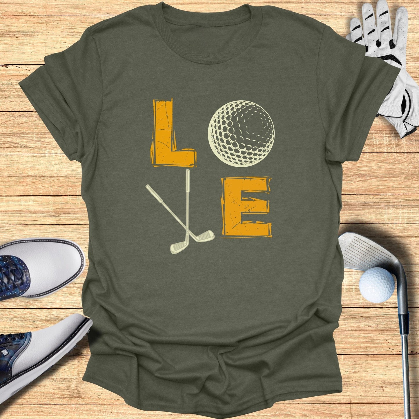 Retro Golf Love T-Shirt - Funny Golf Tee by Swing Epic