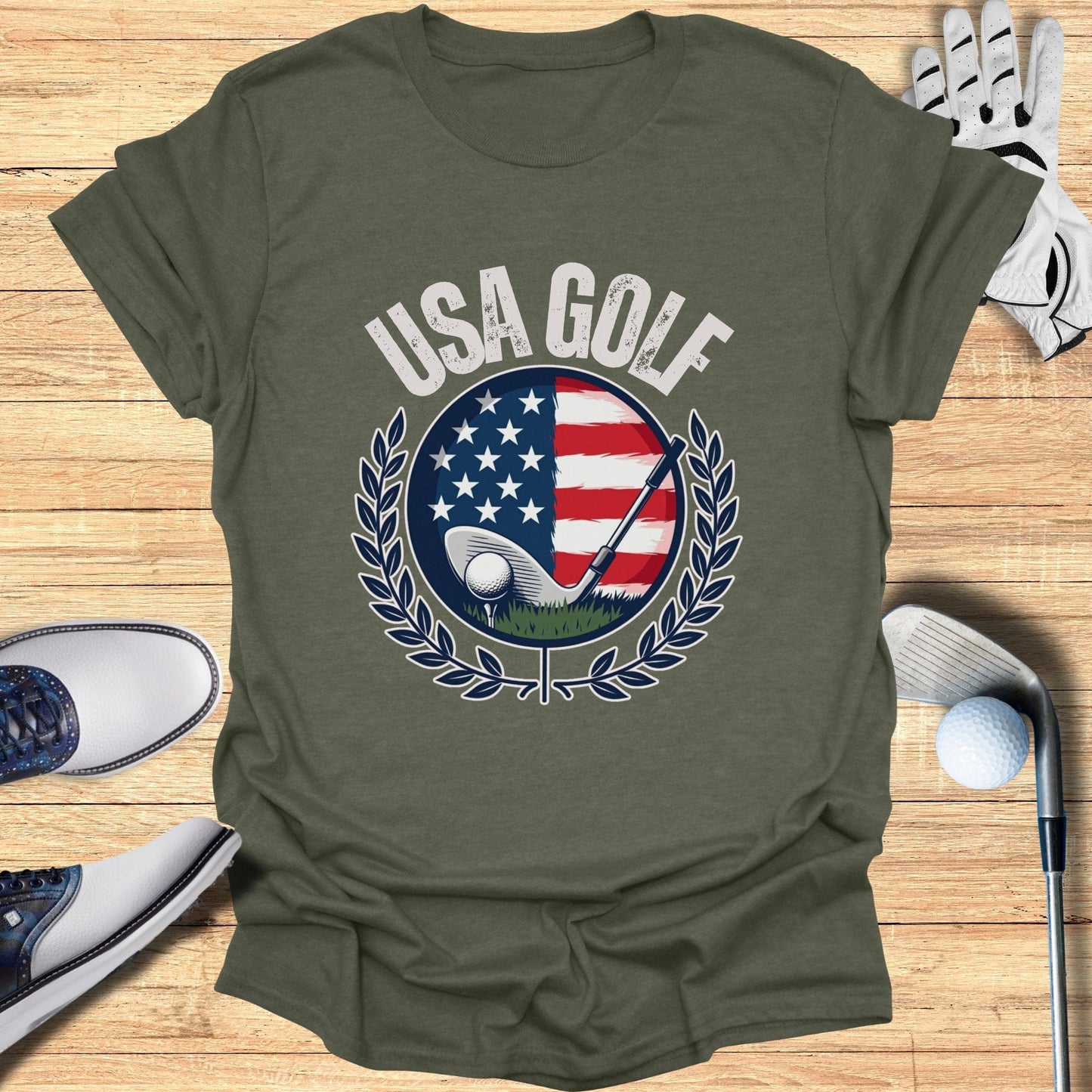 USA Golf Patriotic T-Shirt - Funny Golf Tee by Swing Epic