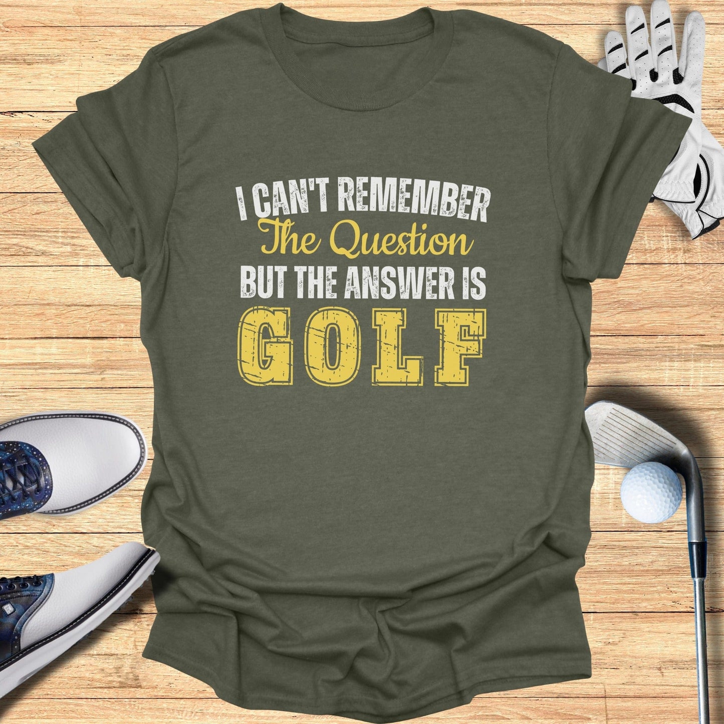 The Answer Is Golf T-Shirt - Funny Golf Tee by Swing Epic