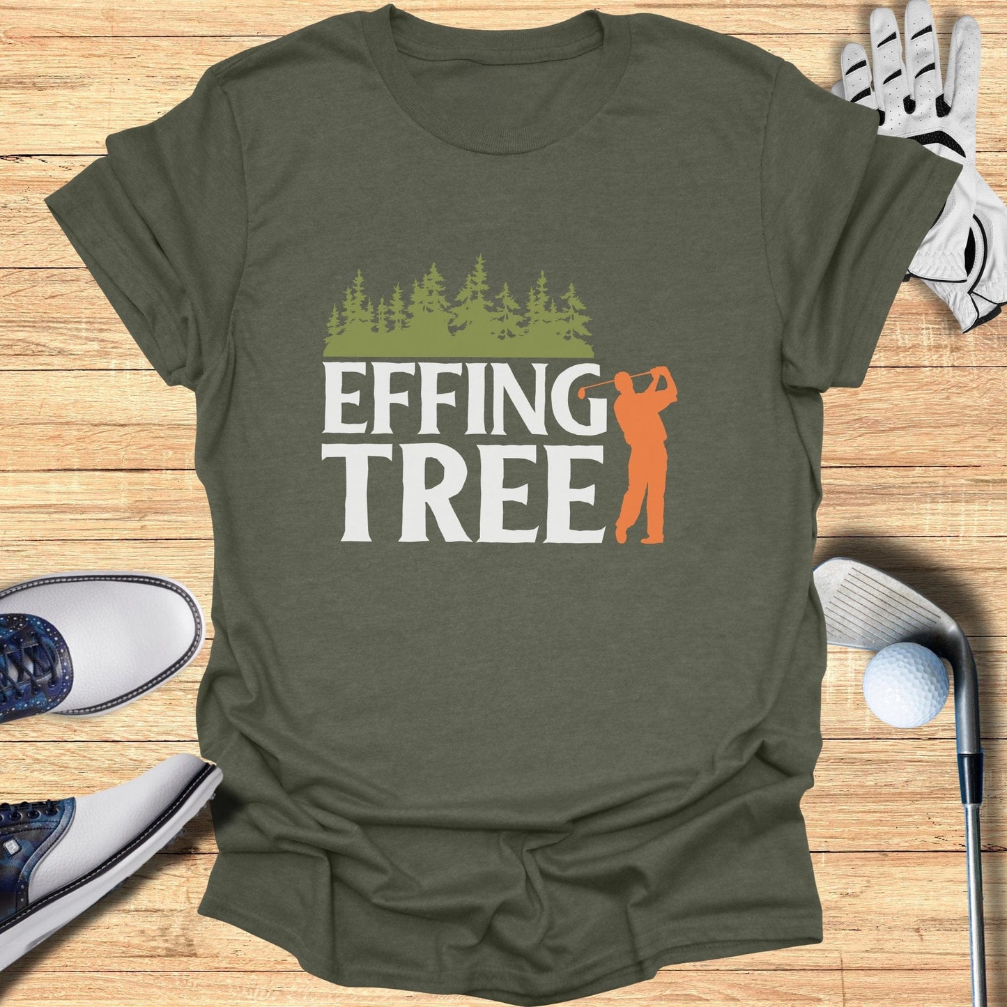 Effing Tree T-Shirt - Funny Golf T-Shirt by SwingEpic