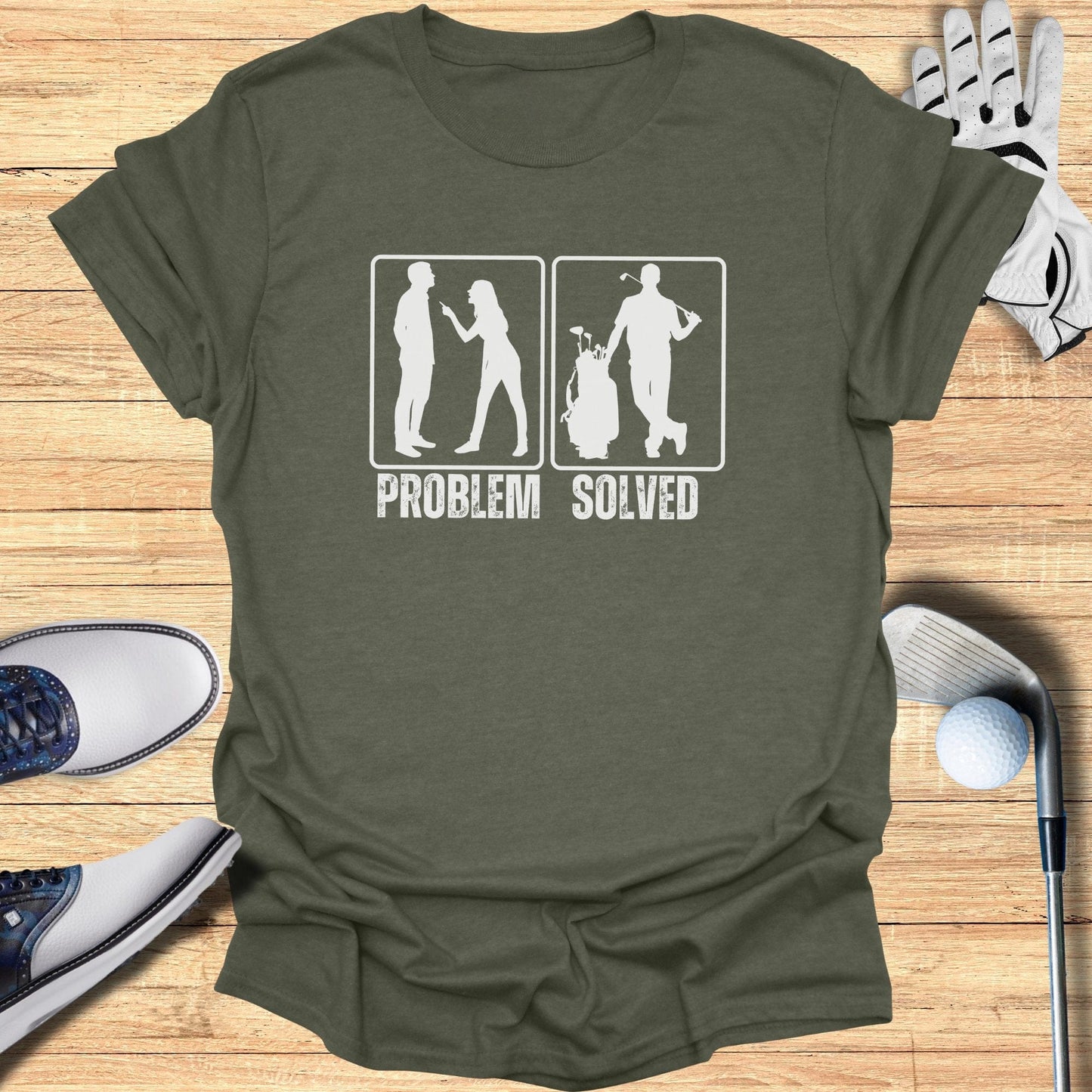 Problem Solved With Golf T-Shirt - Funny Golf Tee by Swing Epic