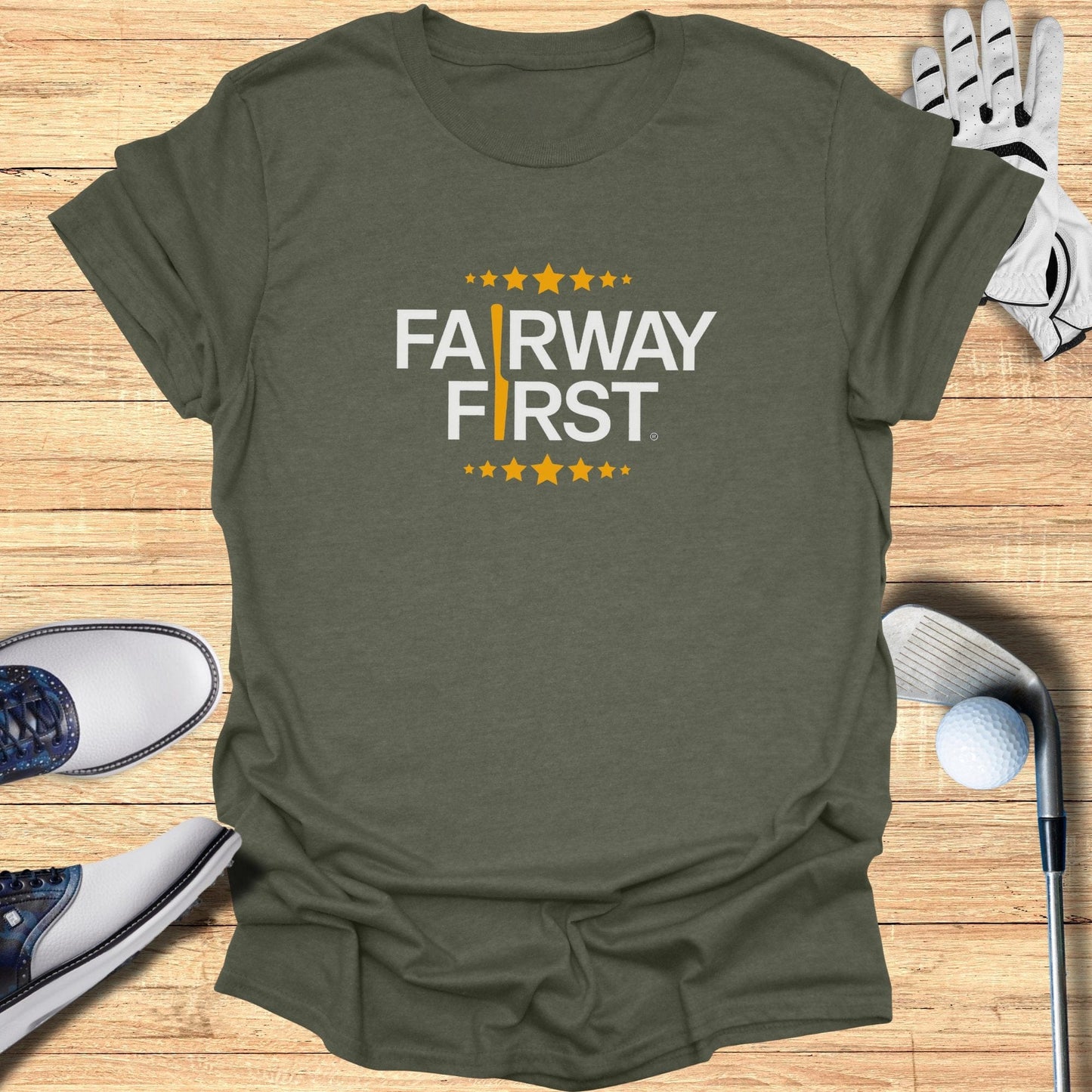 Fairway First T-Shirt - Funny Golf Tee by Swing Epic