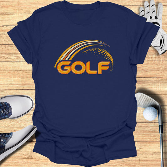 Golf Rainbow Design T-Shirt - Funny Golf Tee by Swing Epic