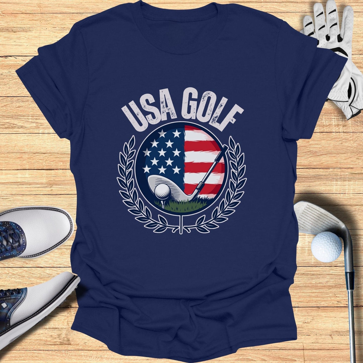 USA Golf Patriotic T-Shirt - Funny Golf Tee by Swing Epic