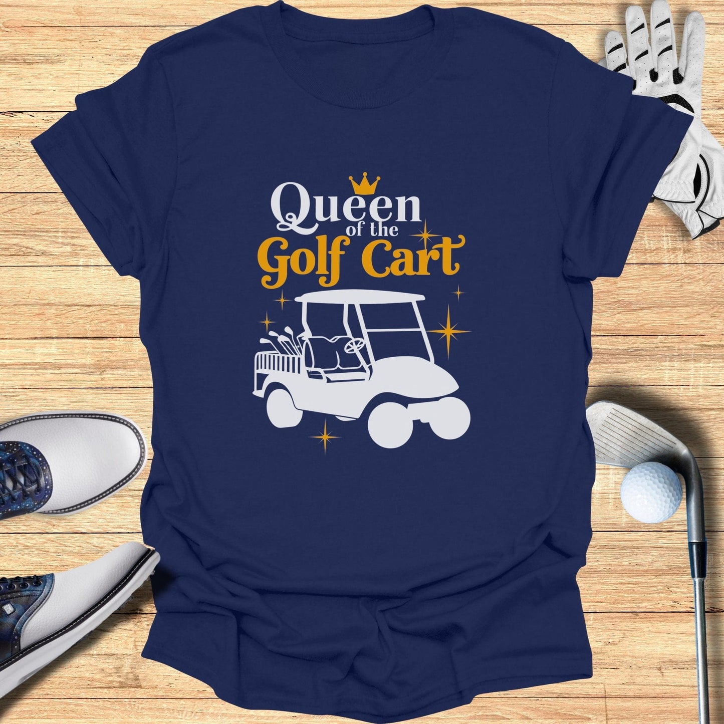 Queen of the Golf Cart T-Shirt - Funny Golf Tee by Swing Epic