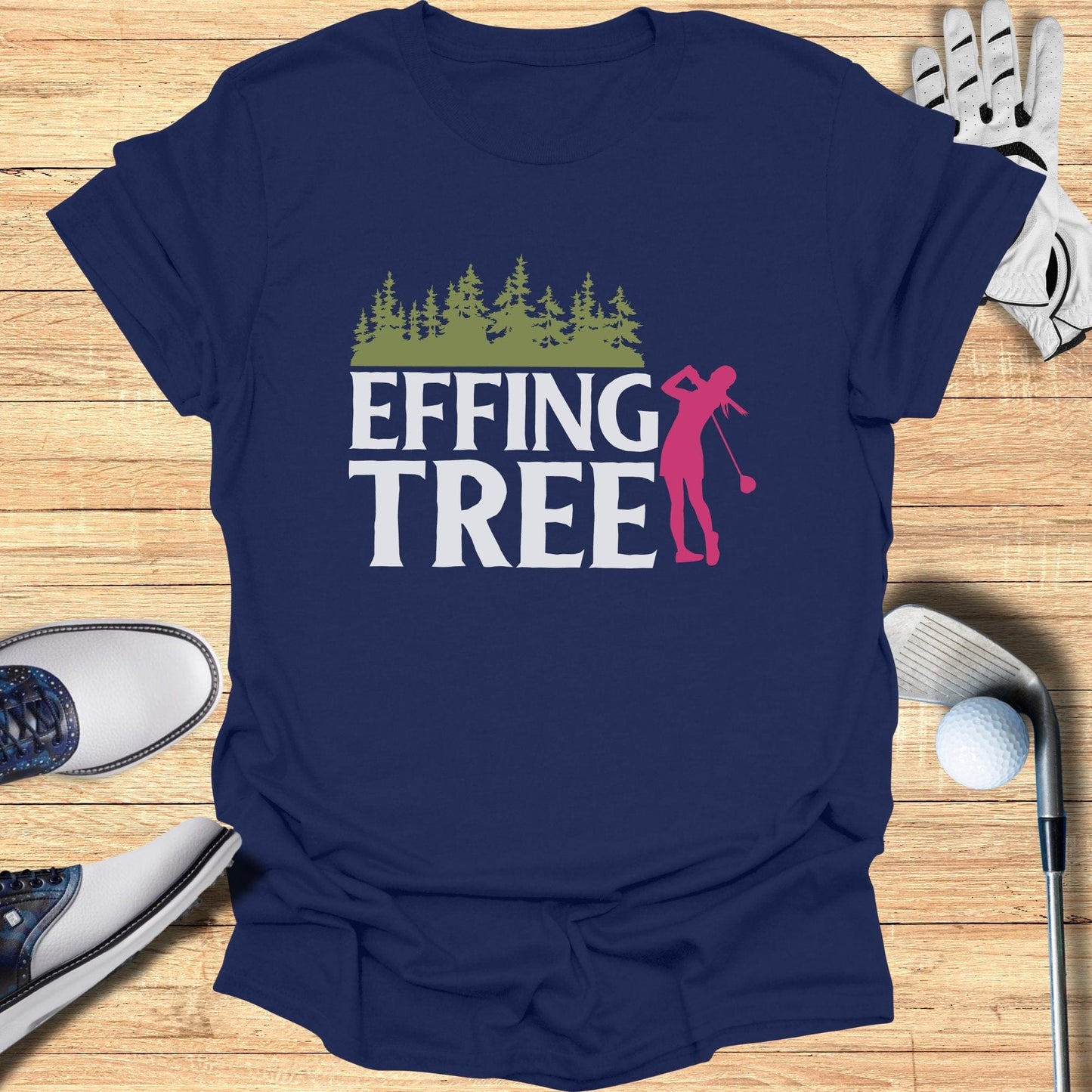 Effing Tree T-Shirt - Funny Golf T-Shirt by SwingEpic