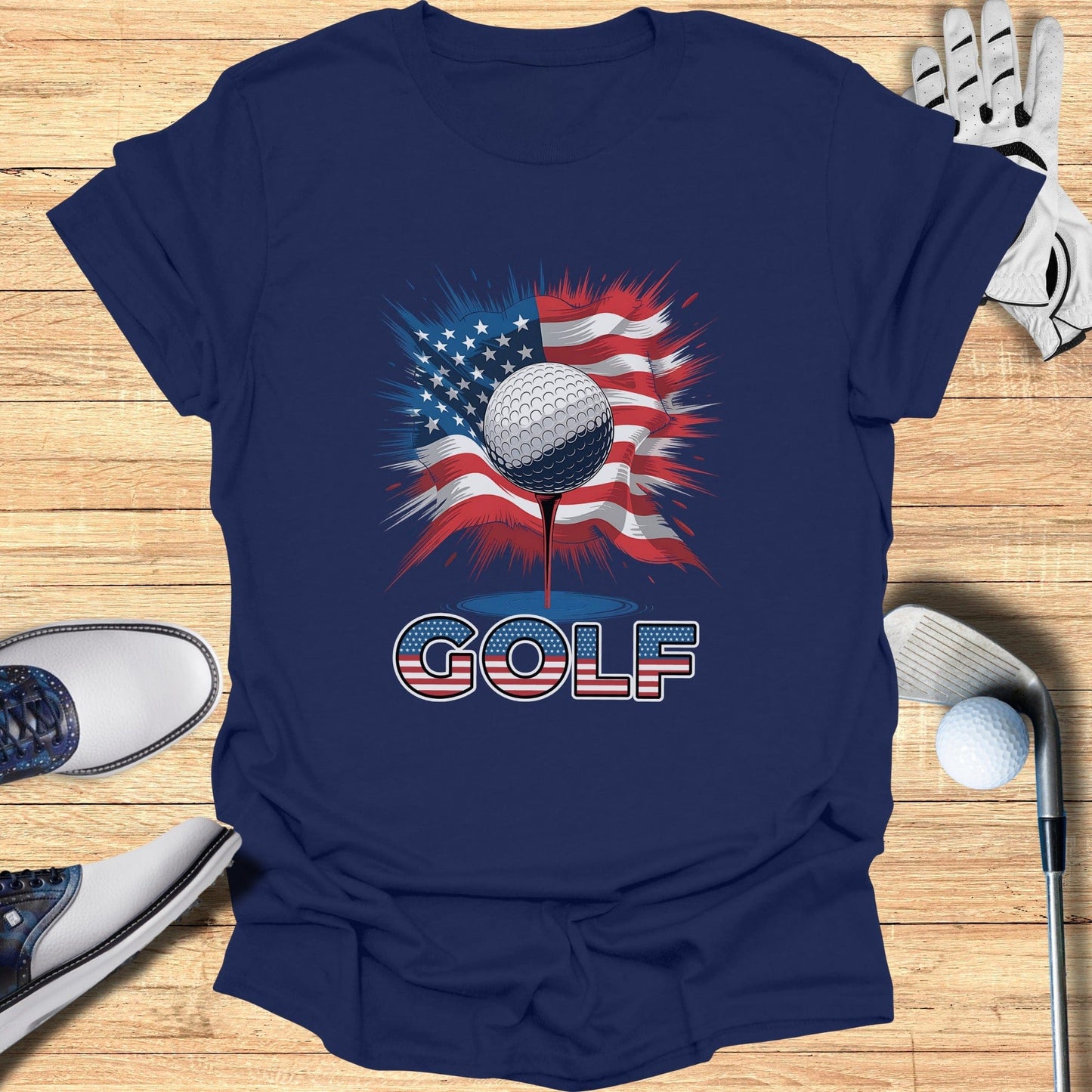 Stars & Stripes Golf Ball T-Shirt