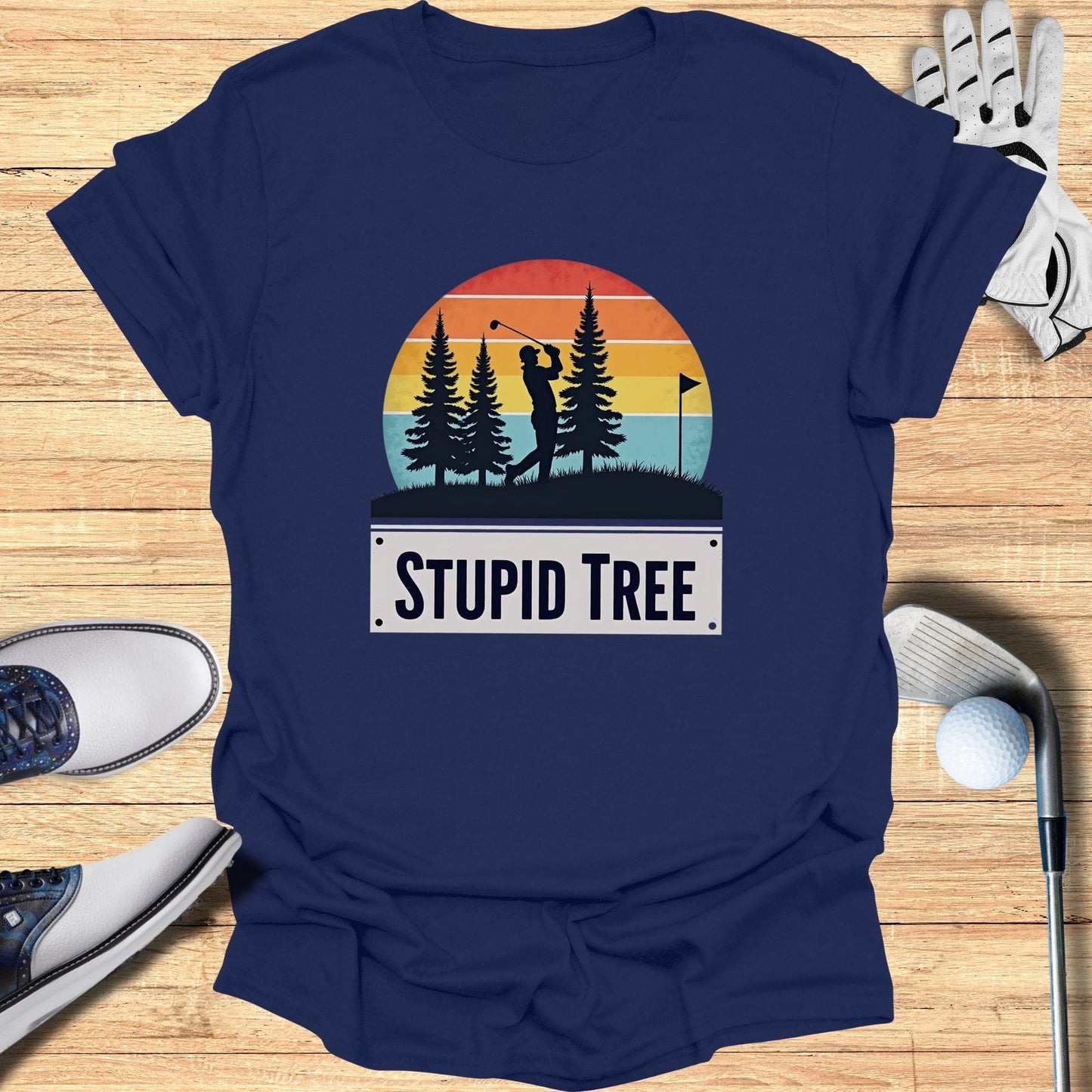 Stupid Tree Golf Humor T-Shirt - Funny Golf Tee by Swing Epic