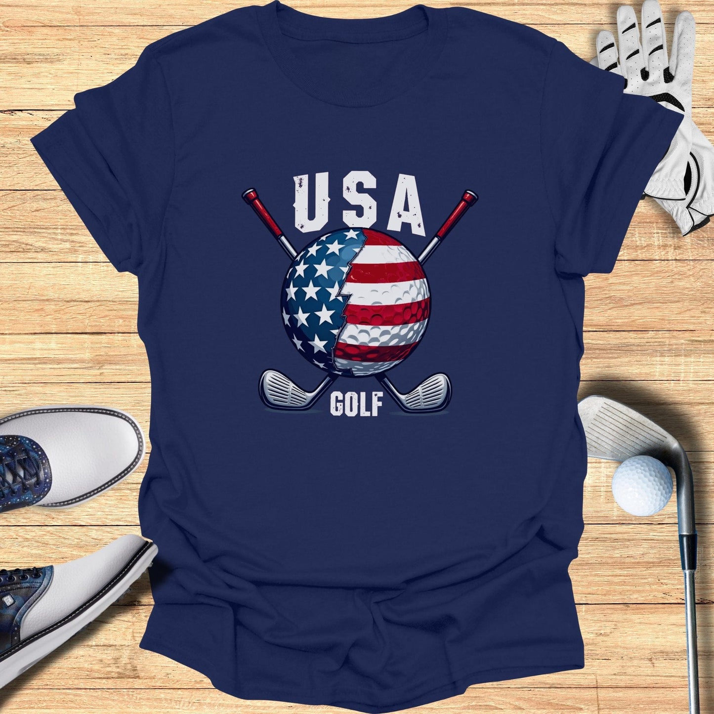 Patriotic USA Golf T-Shirt - Funny Golf Tee by Swing Epic