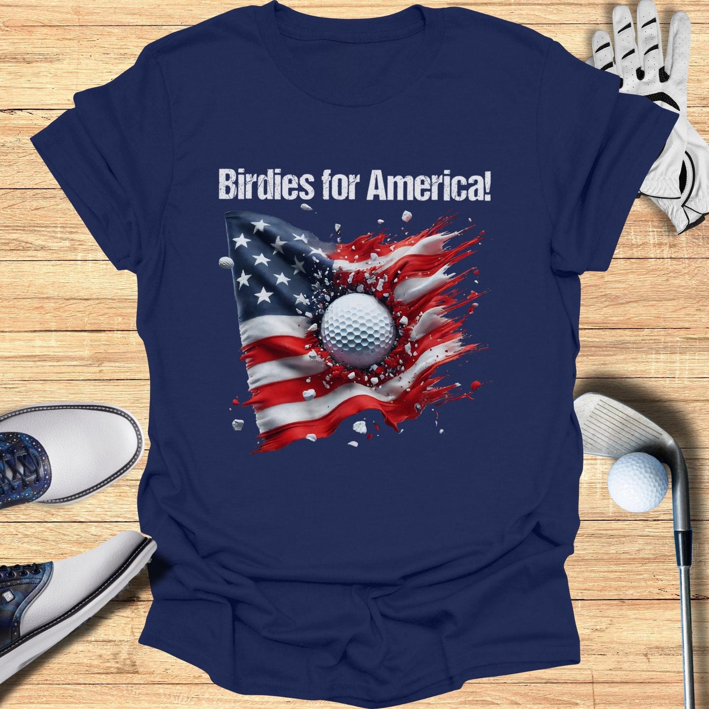Birdies for America T-Shirt - Funny Golf Tee by Swing Epic