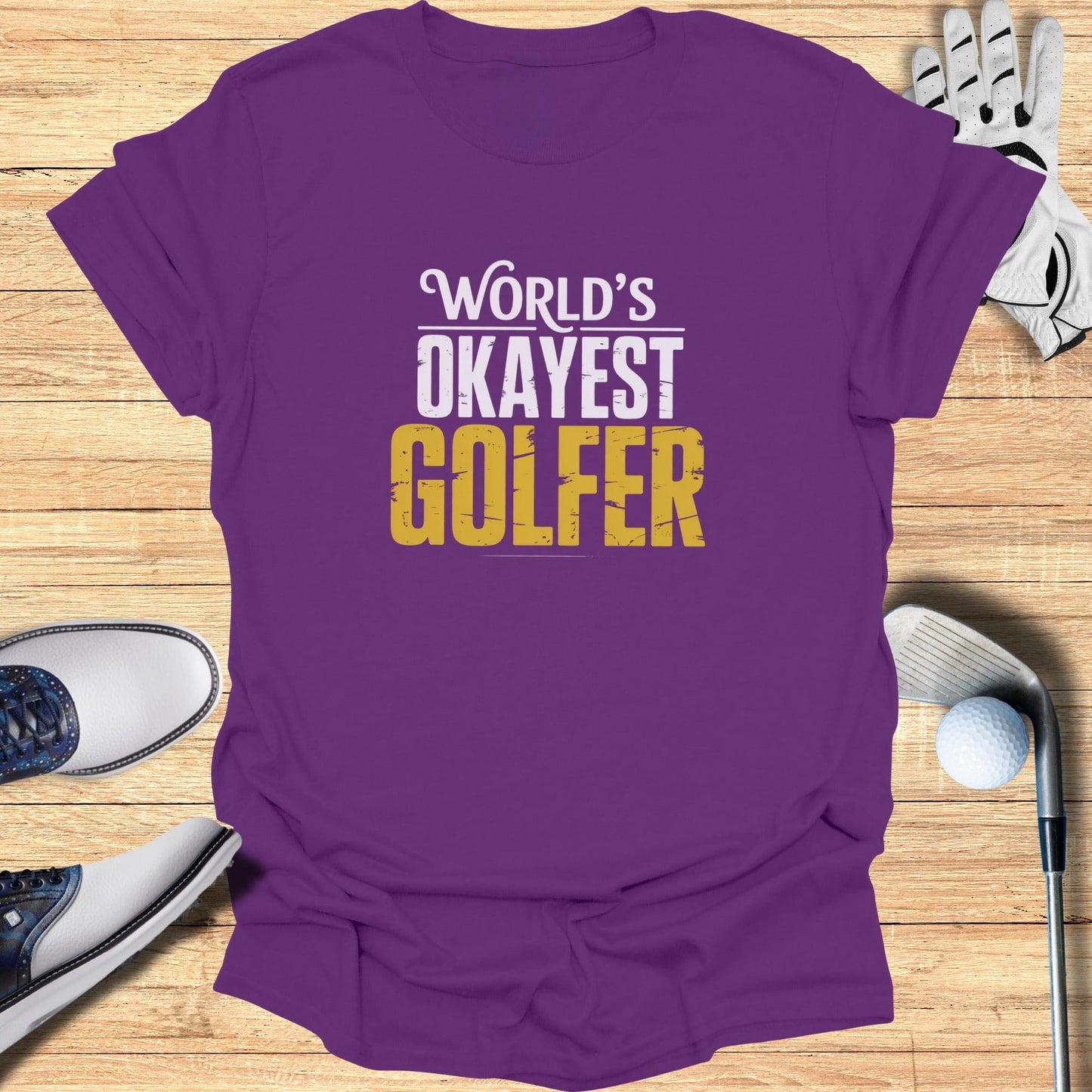 World’s Okayest Golfer T-Shirt - Funny Golf T-Shirt by SwingEpic
