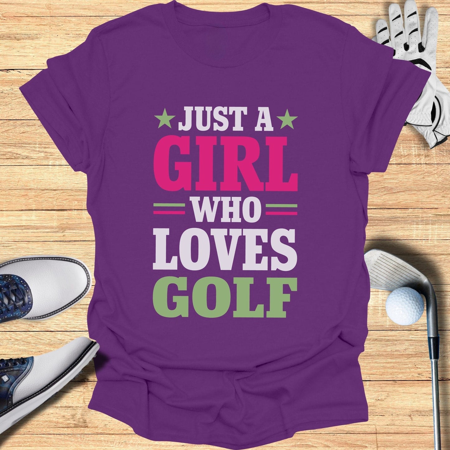 Just a Girl Who Loves Golf T-Shirt - Funny Golf Tee by Swing Epic