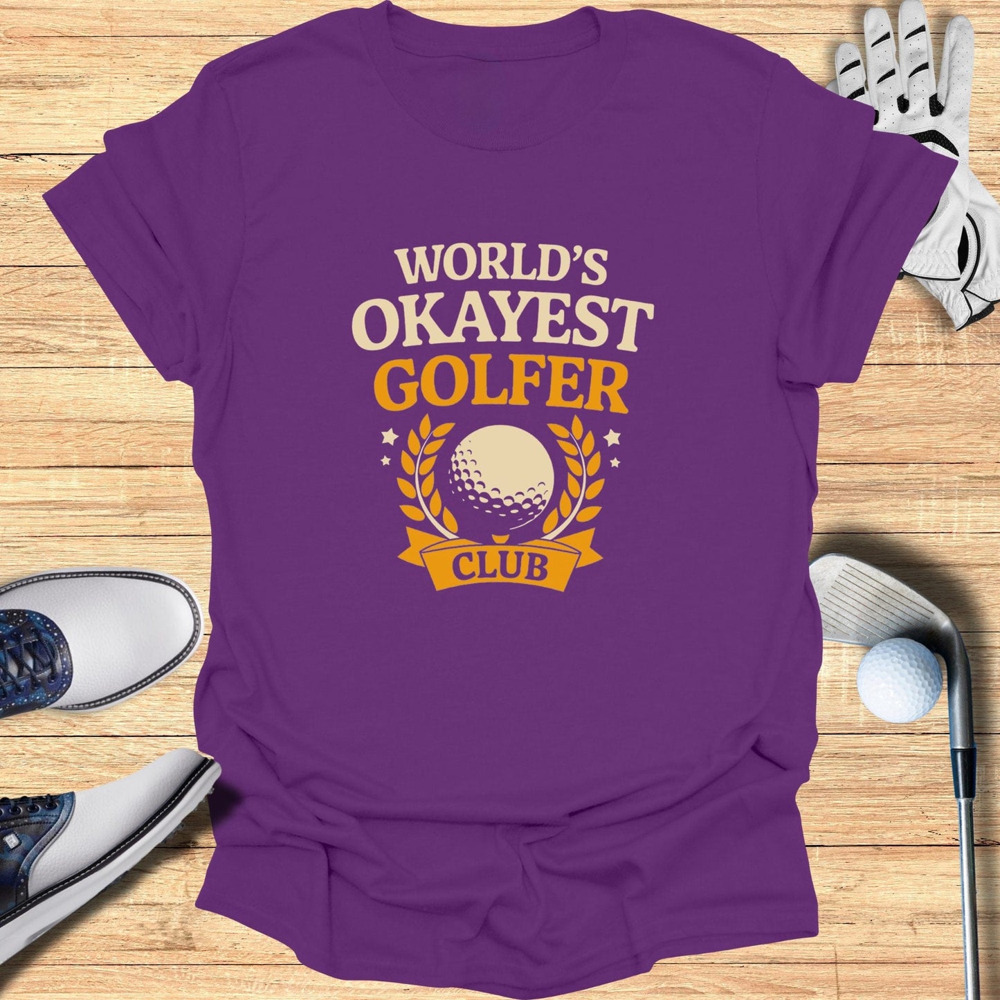 World's Okayest Golfer Club T-Shirt - Funny Golf Tee by Swing Epic