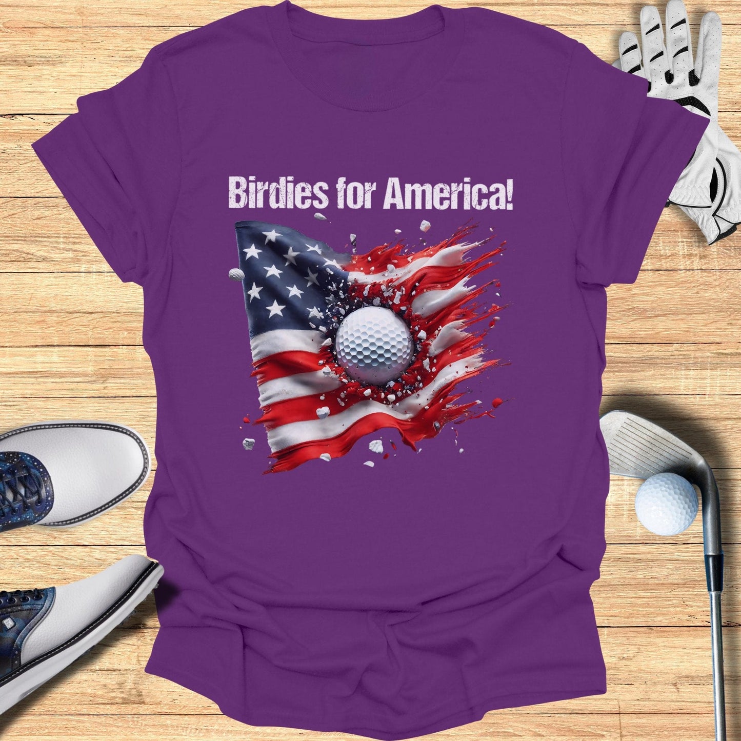 Birdies for America T-Shirt - Funny Golf Tee by Swing Epic