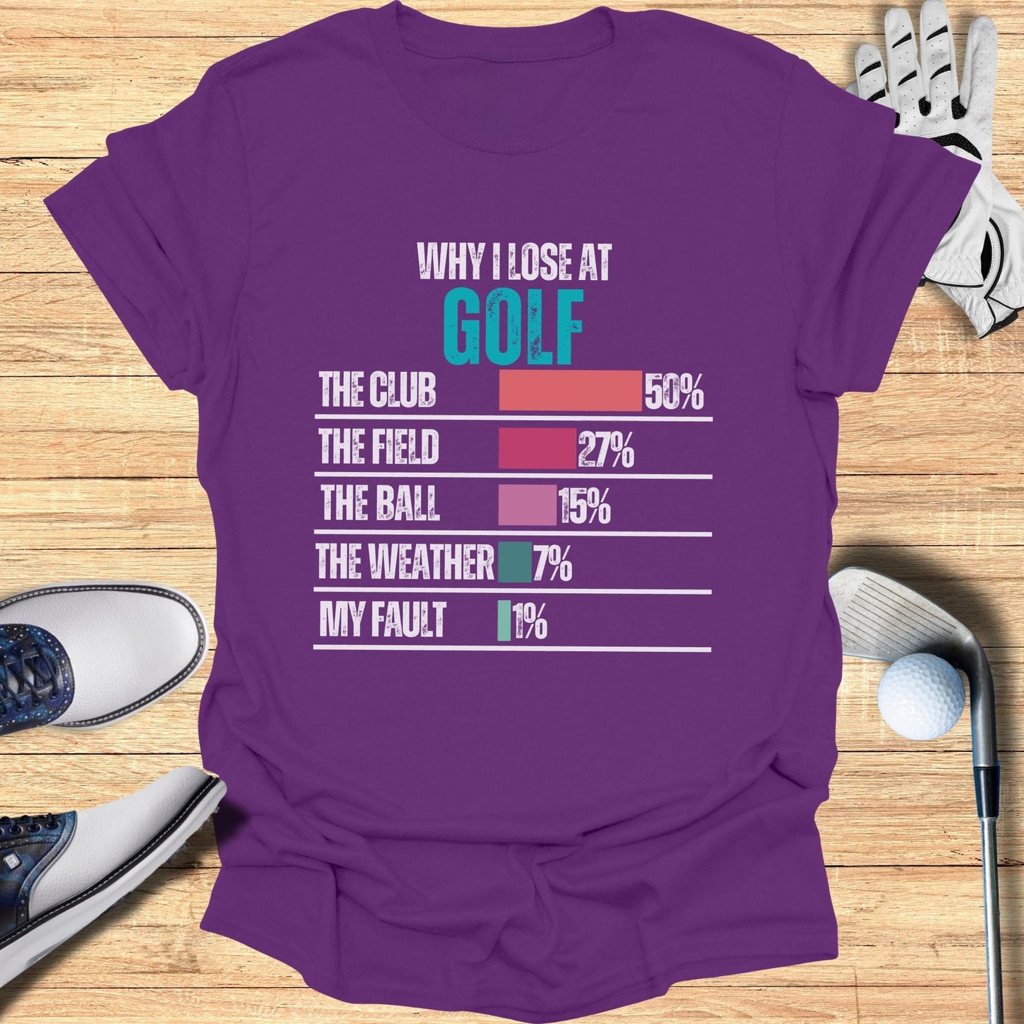 Why I Lose At Golf T-Shirt - Funny Golf Tee by Swing Epic