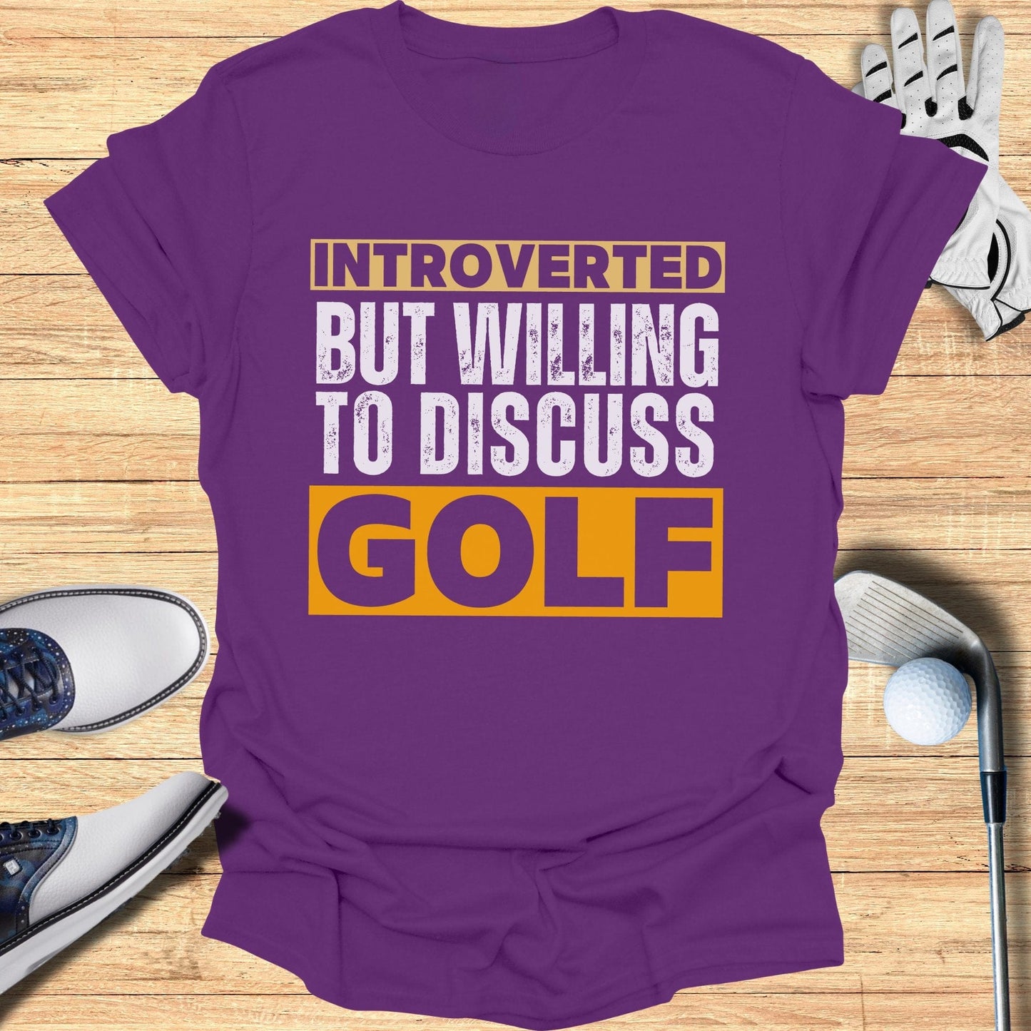 Introverted But Willing T-Shirt - Funny Golf Tee by Swing Epic