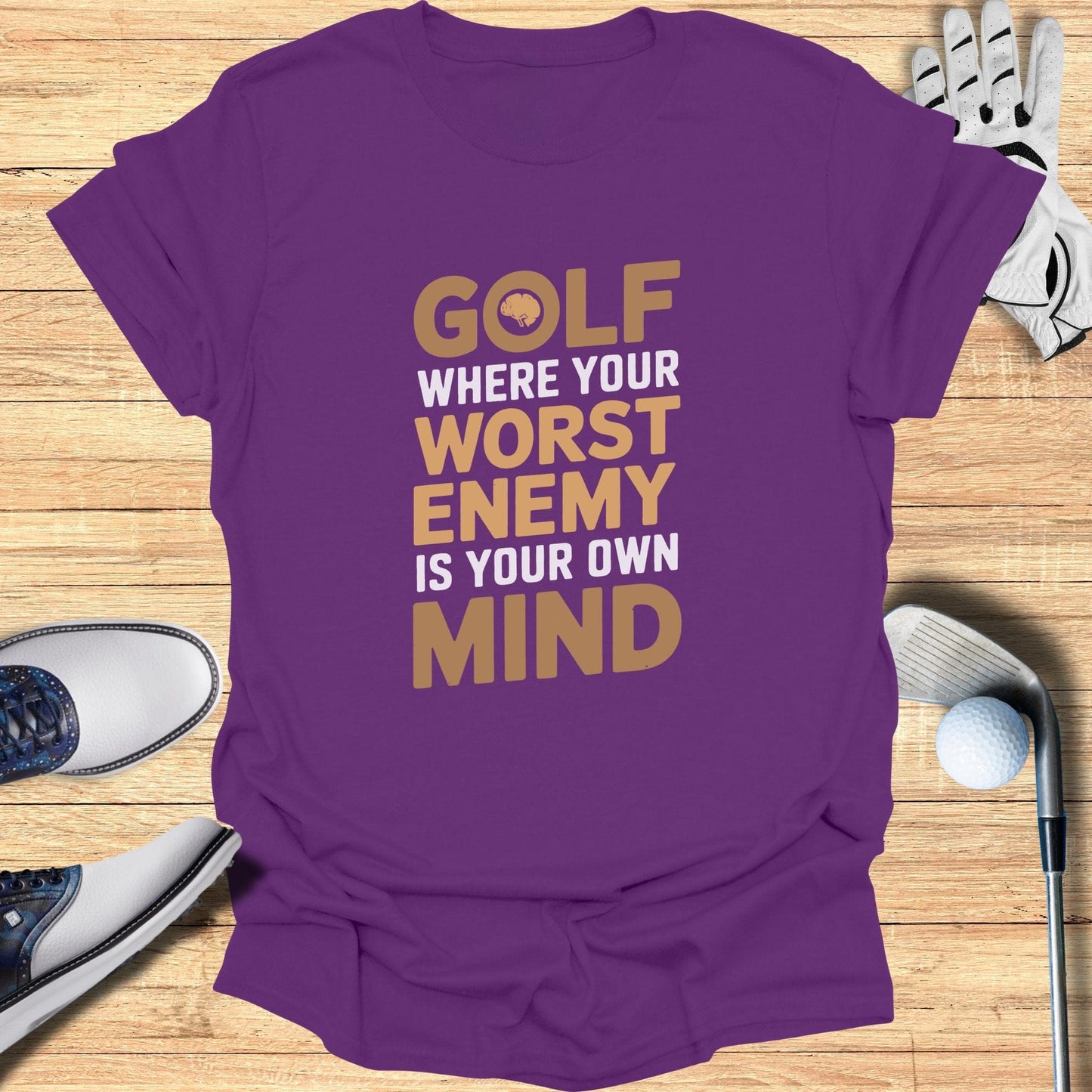 Golf Where Your Worst Enemy T-Shirt - Funny Golf Tee by Swing Epic