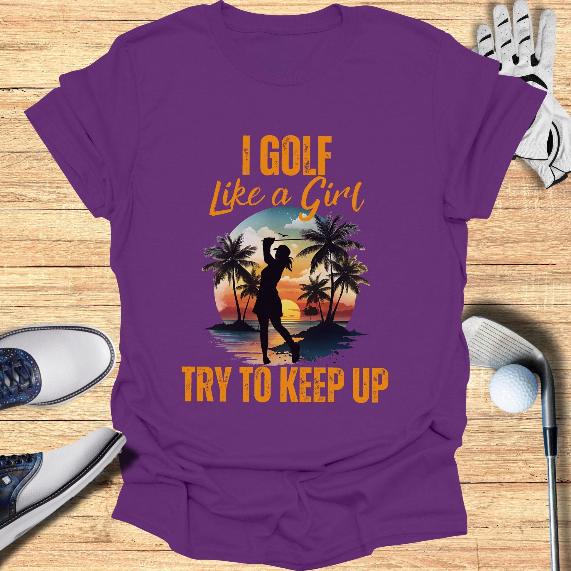 I Golf Like A Girl T-Shirt - Funny Golf Tee by Swing Epic