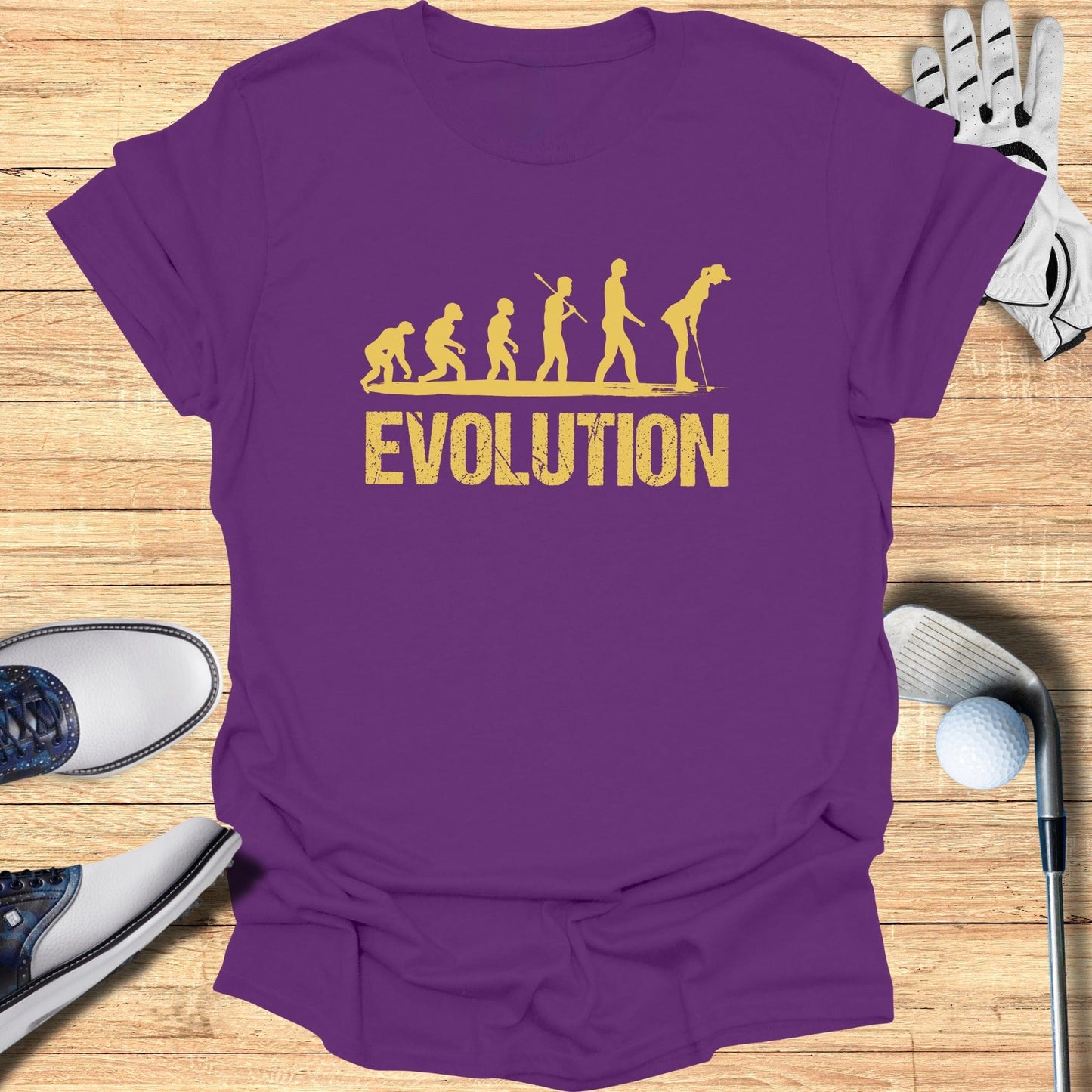 Evolution of Golf T-Shirt - Funny Golf T-Shirt by SwingEpic