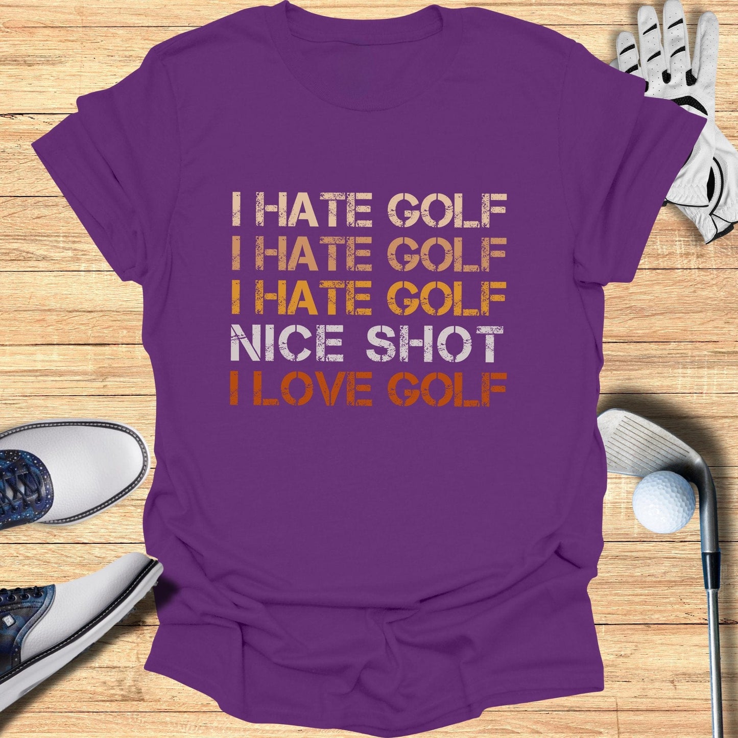 I Hate Golf, I Love Golf T-Shirt - Funny Golf Tee by Swing Epic
