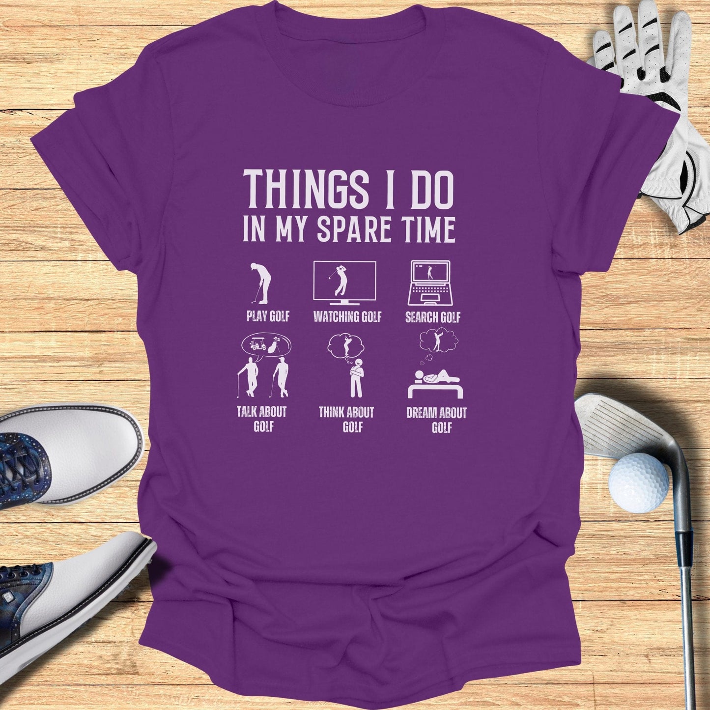 Things I Do In My Spare Time T-Shirt - Funny Golf T-Shirt by SwingEpic