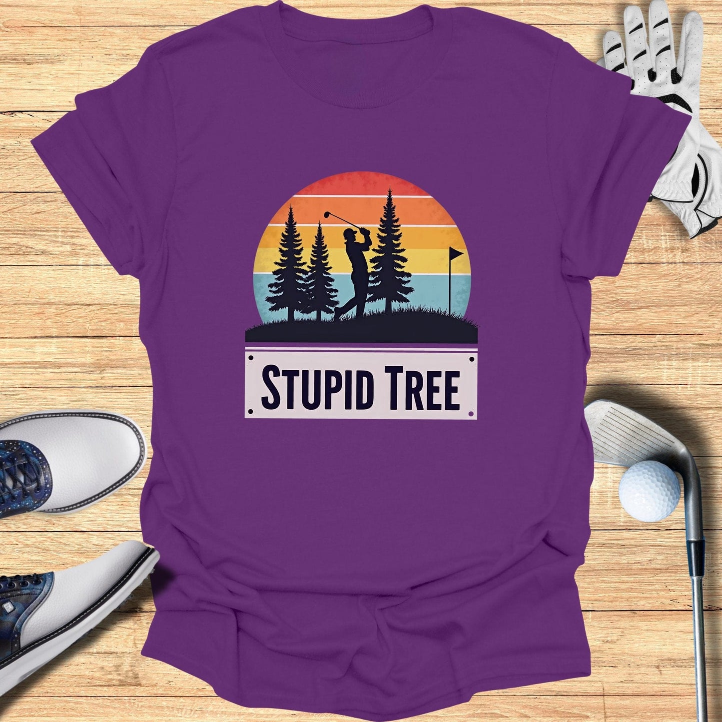Stupid Tree Golf Humor T-Shirt - Funny Golf Tee by Swing Epic